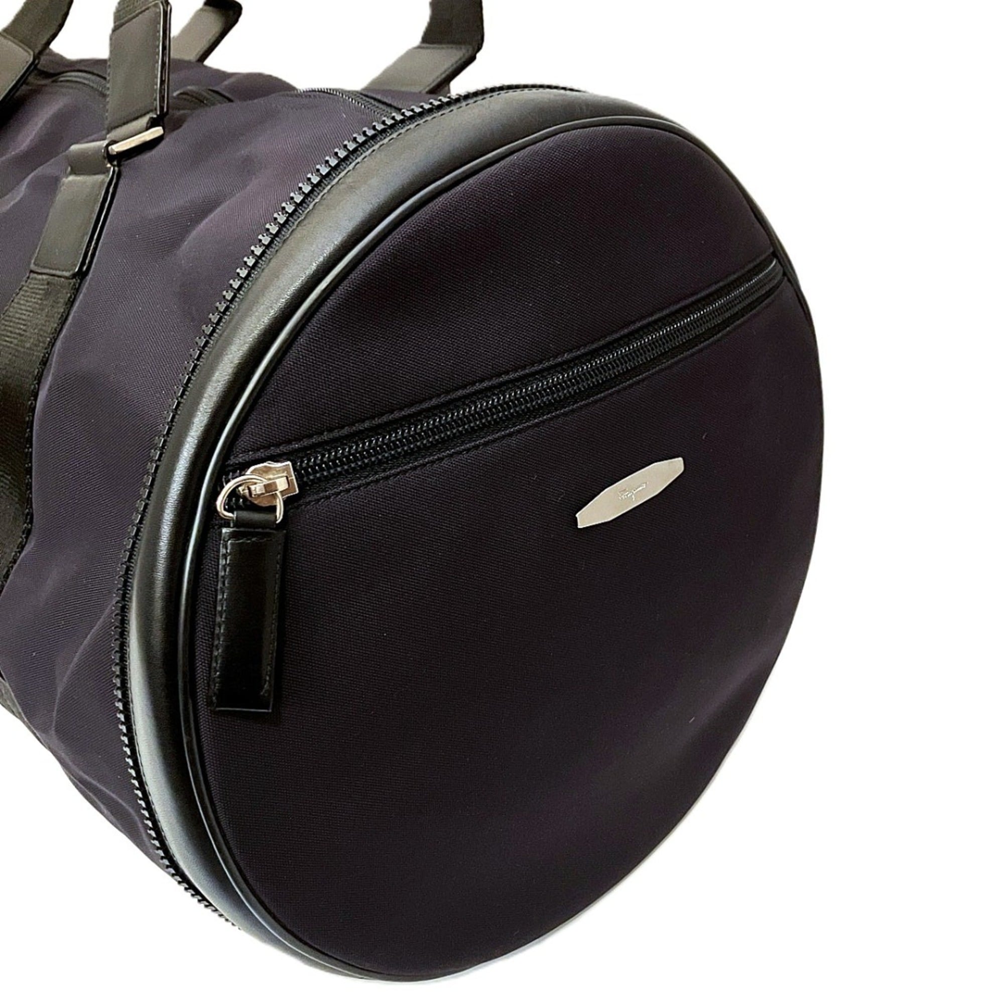 Salvatore Ferragamo Black Nylon Boston Bag (Pre-Owned)