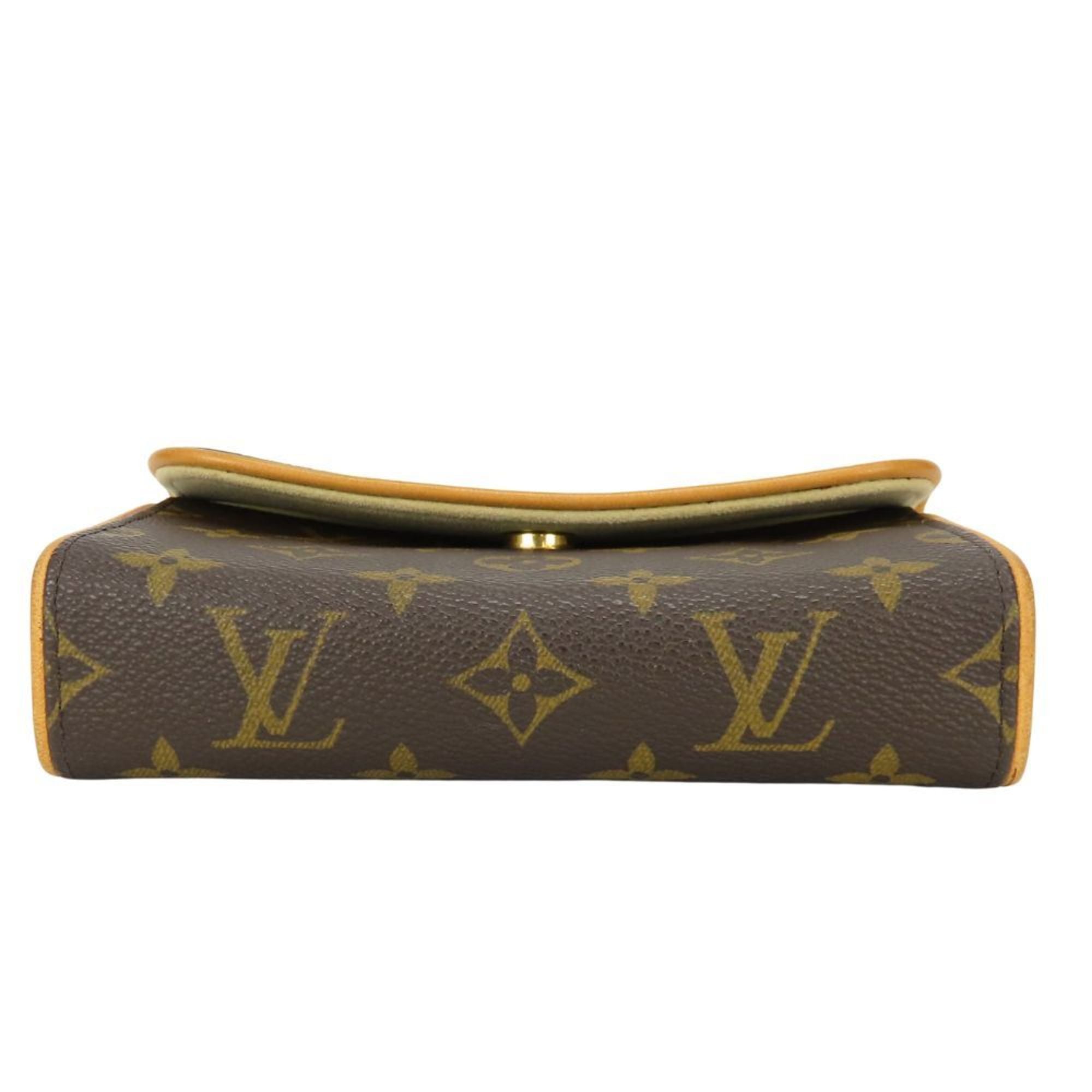 Louis Vuitton Monogram Brown Monogram Leather Fanny Pack Pochette (Pre-Owned)