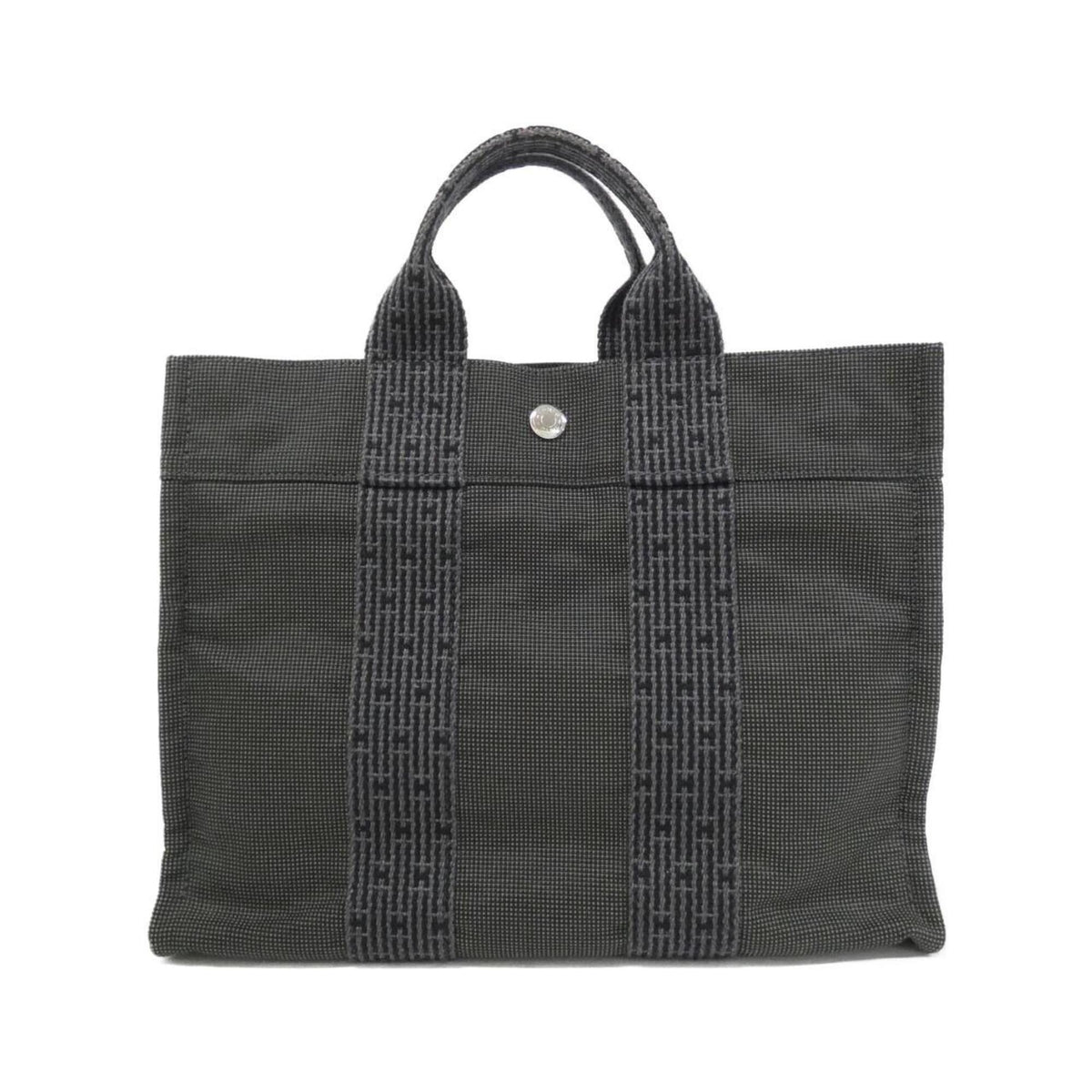 Hermes Black Canvas Handbag (Pre-Owned)