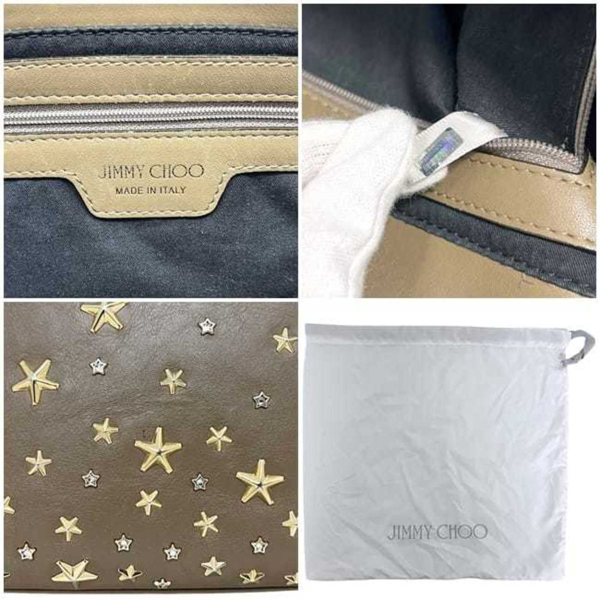 Jimmy Choo Beige Leather Tote Bag (Pre-Owned)