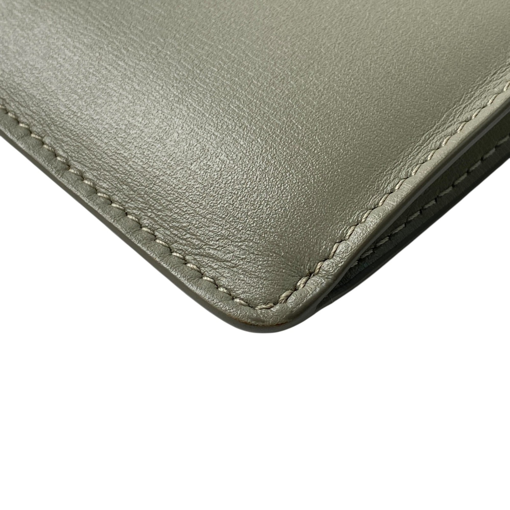 Celine Gray Khaki Leather Phone Wallet (Pre-Owned)