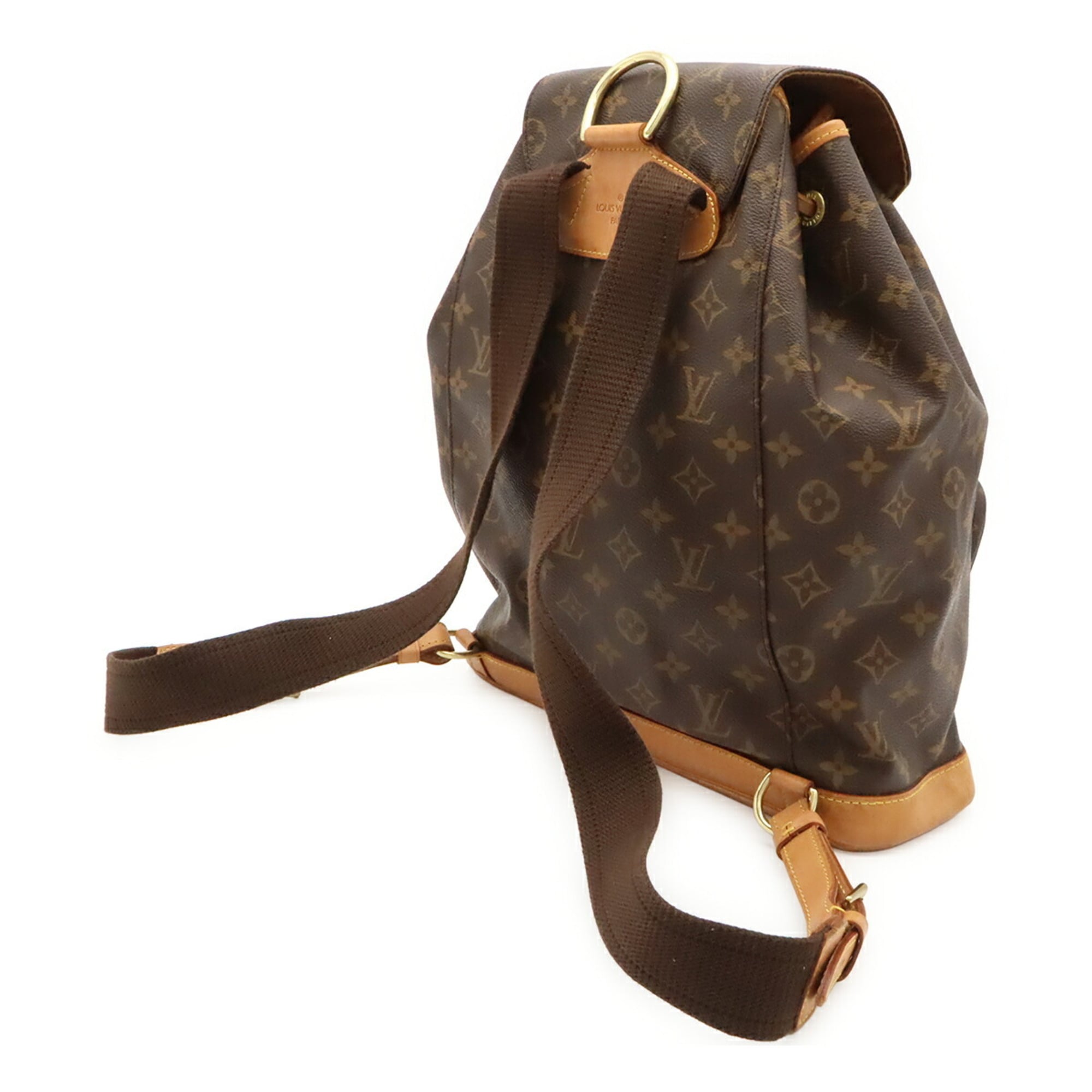 Louis Vuitton Brown Monogram Canvas Backpack Shoulder Bag (Pre-Owned)