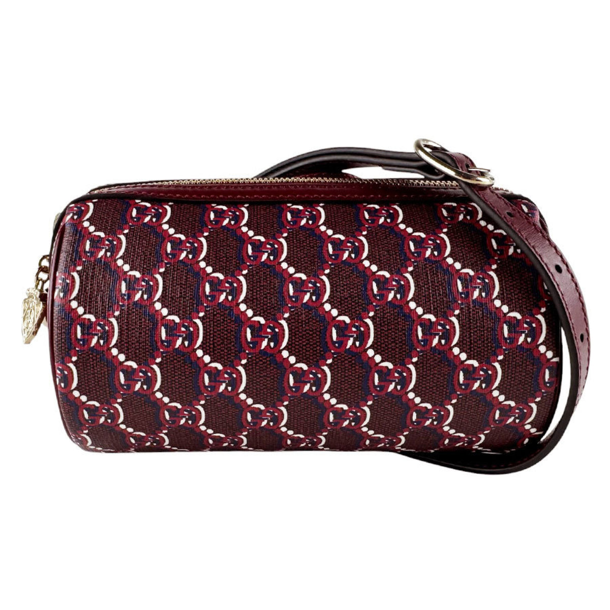 Gucci Bordeaux Leather Shoulder Bag (Pre-Owned)