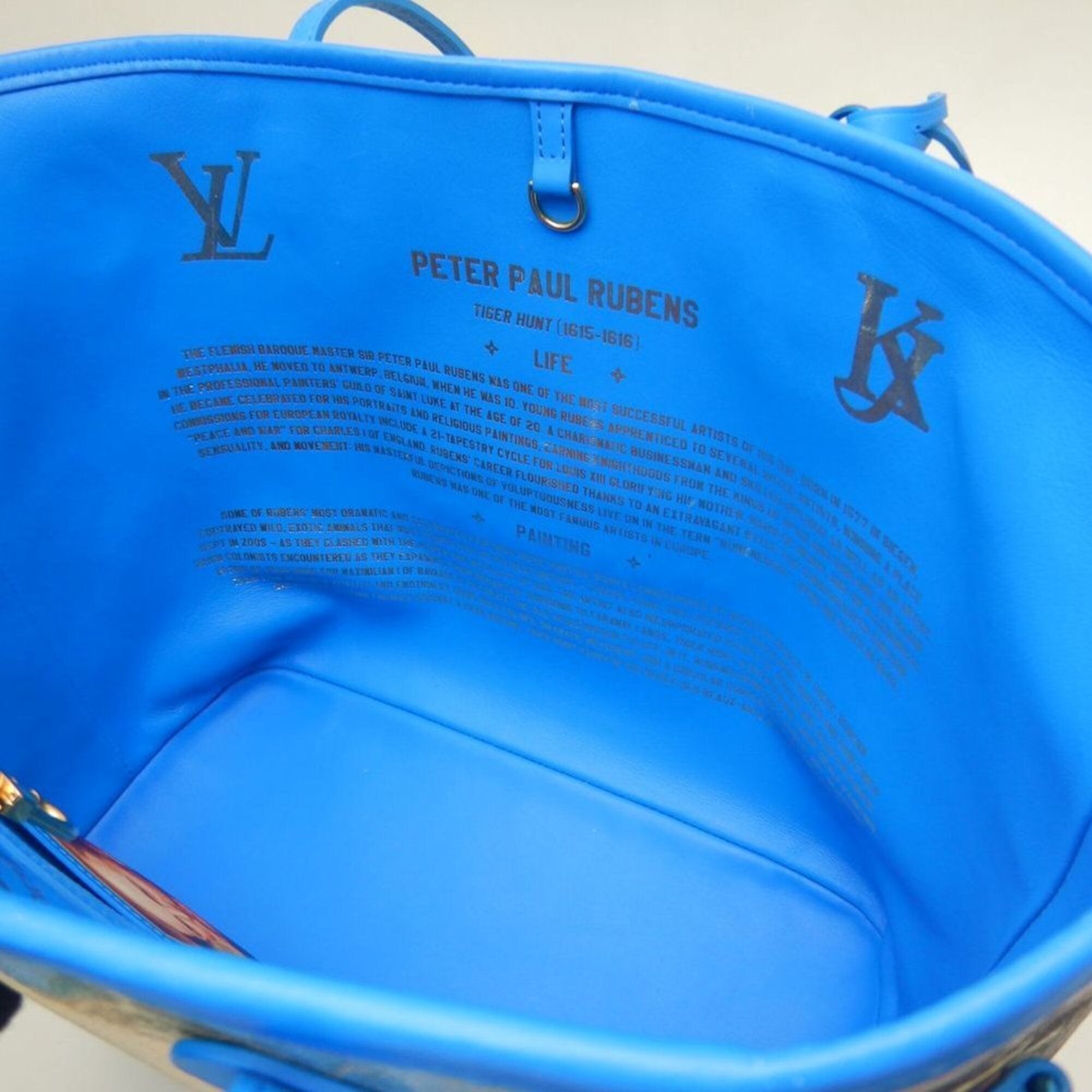 Louis Vuitton Grand Blue Coated Canvas Tote Bag (Pre-Owned)