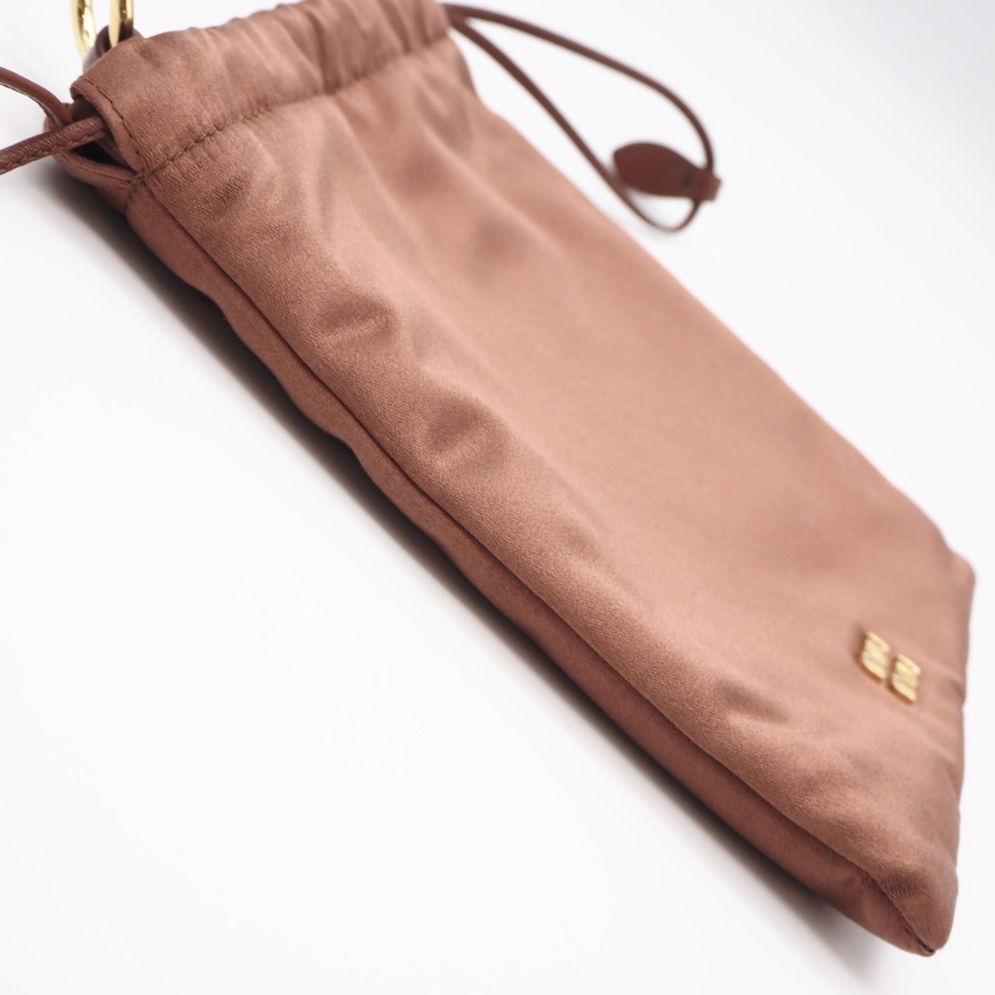 Miu Miu Brown Satin Pouch (Pre-Owned)