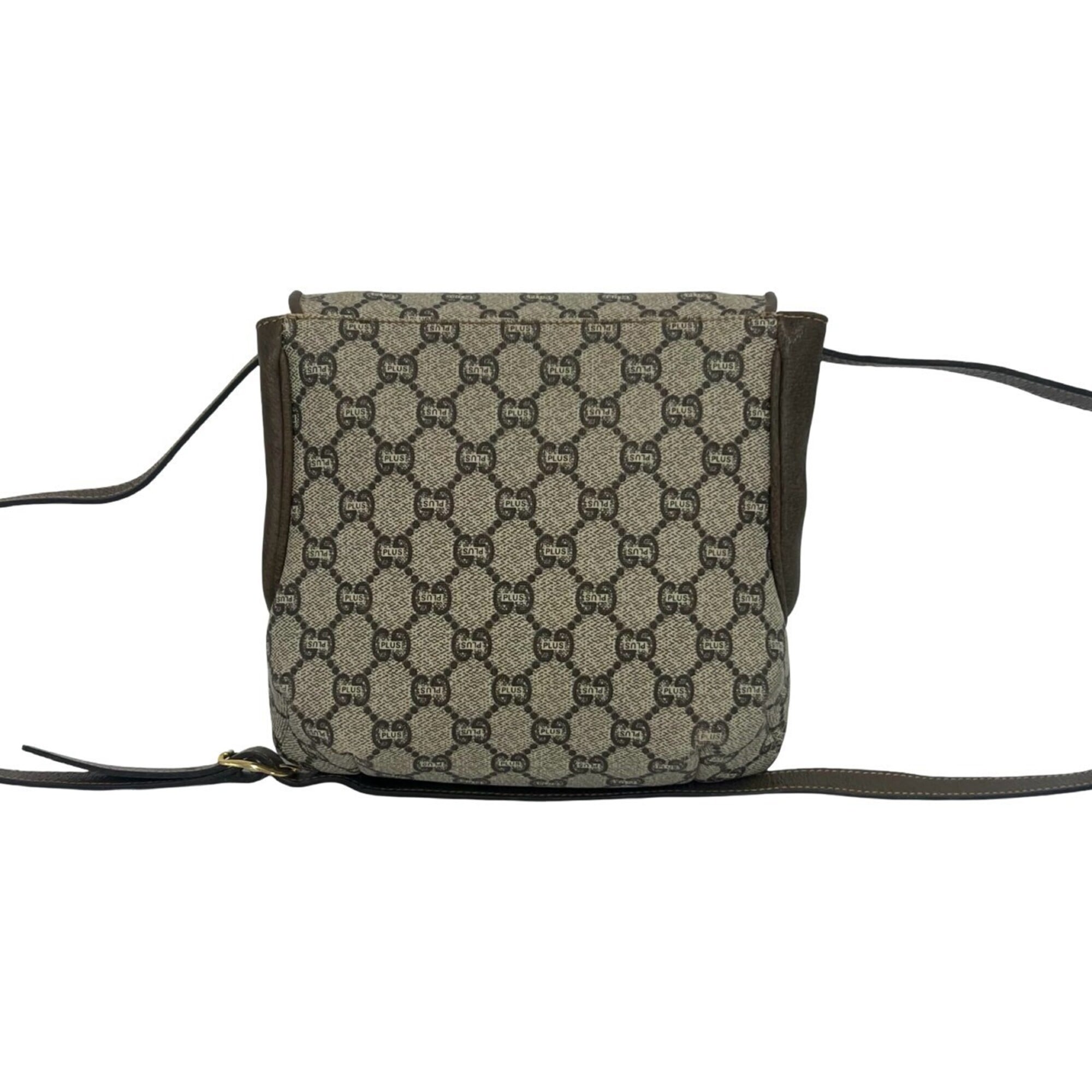Gucci Brown Leather Pvc Pochette Shoulder Bag (Pre-Owned)