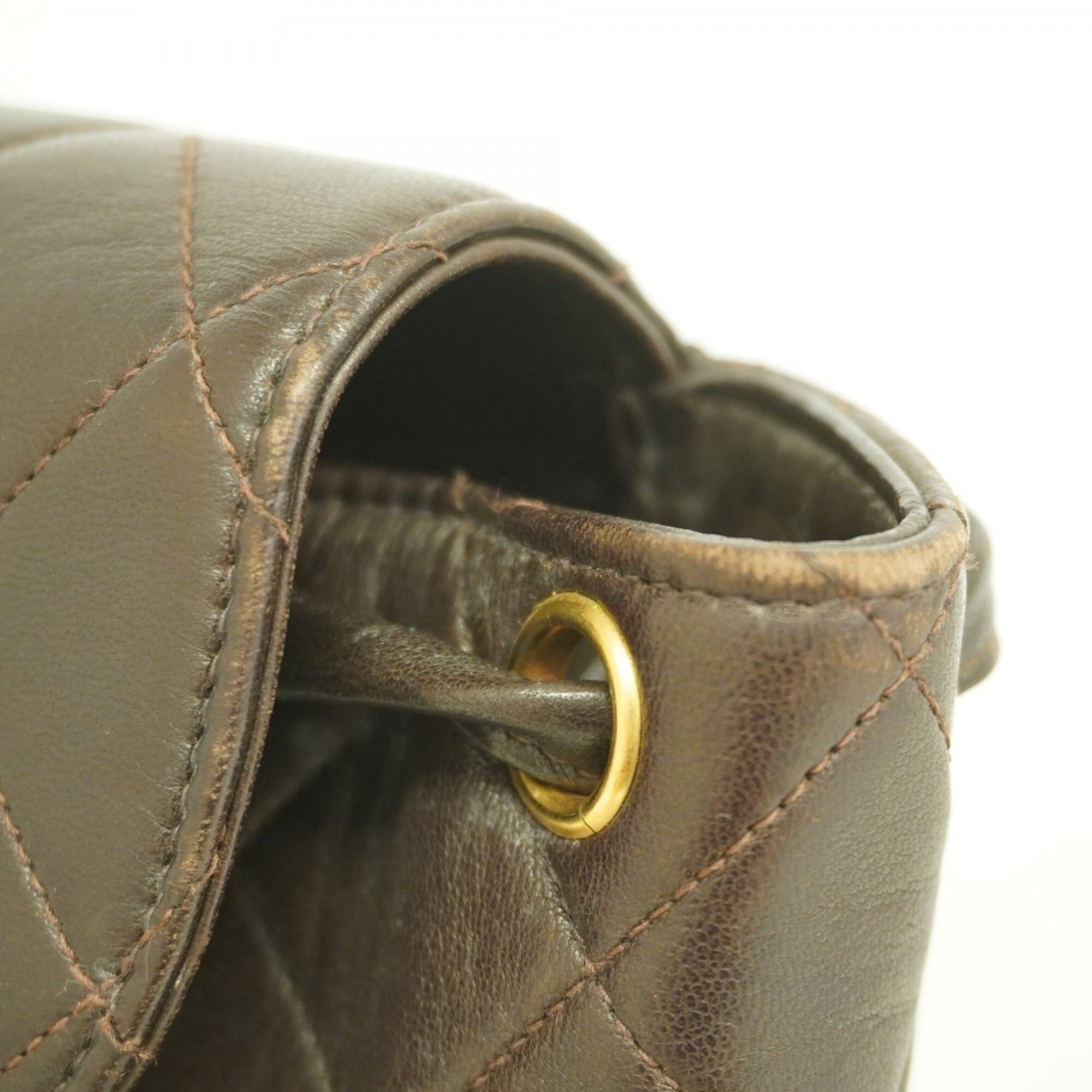 Chanel Brown Leather Backpack (Pre-Owned)