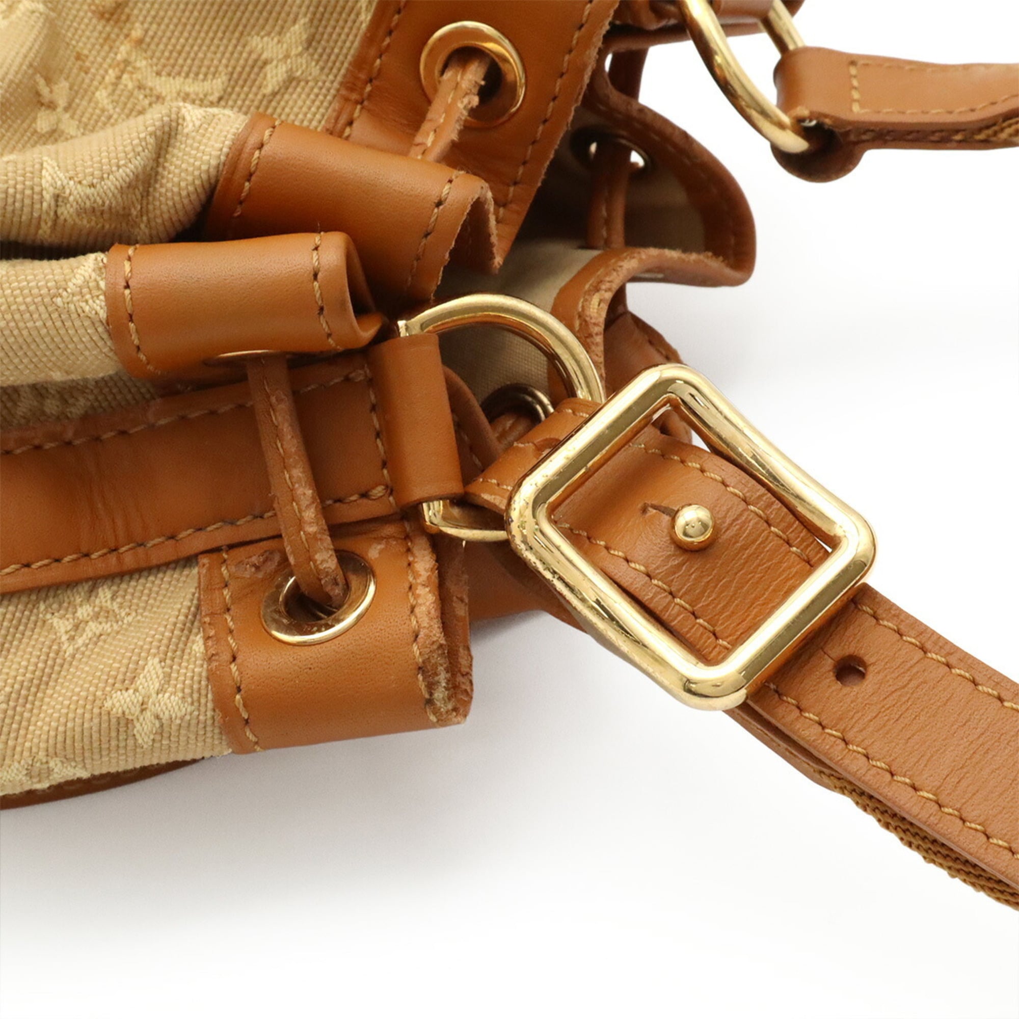 Louis Vuitton Monogram Mini Beige Brown Canvas Leather Handbag (Pre-Owned)