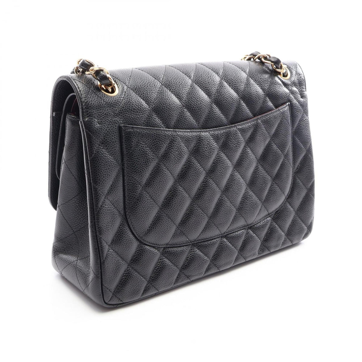 Chanel Black Grained Calfskin Handbag Shoulder Bag (Pre-Owned)