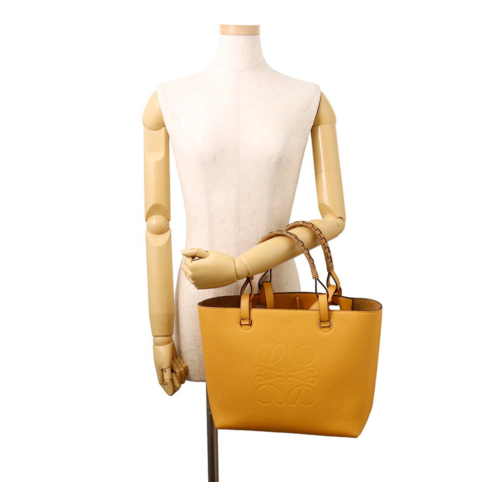 Loewe Yellow Leather Handbag Shoulder Bag Tote Bag (Pre-Owned)
