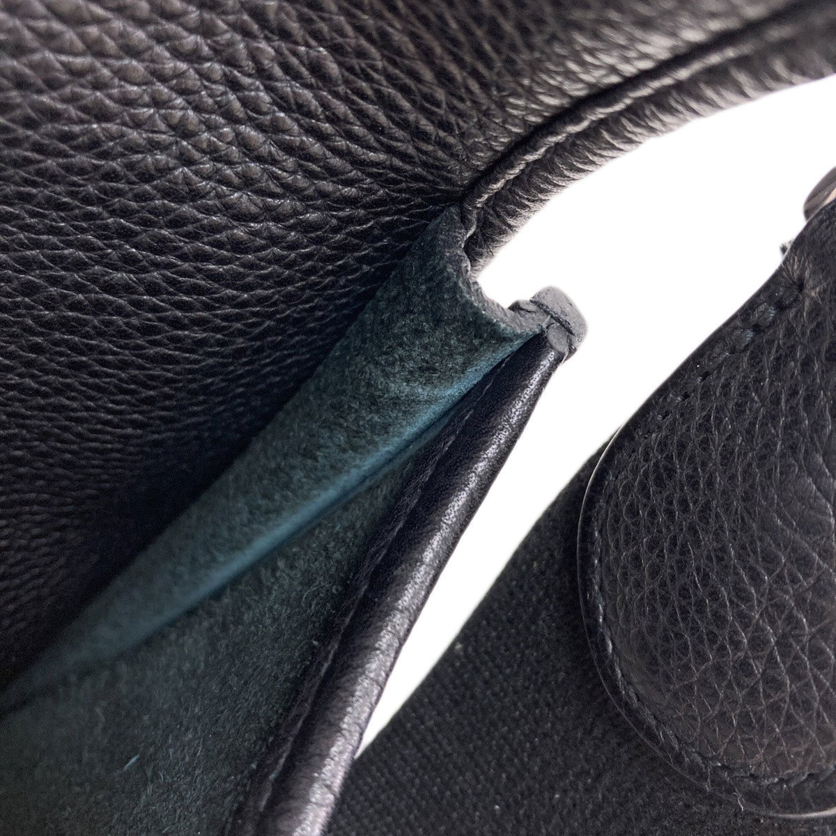 Hermes Black Taurillon Clemence Leather Shoulder Bag (Pre-Owned)