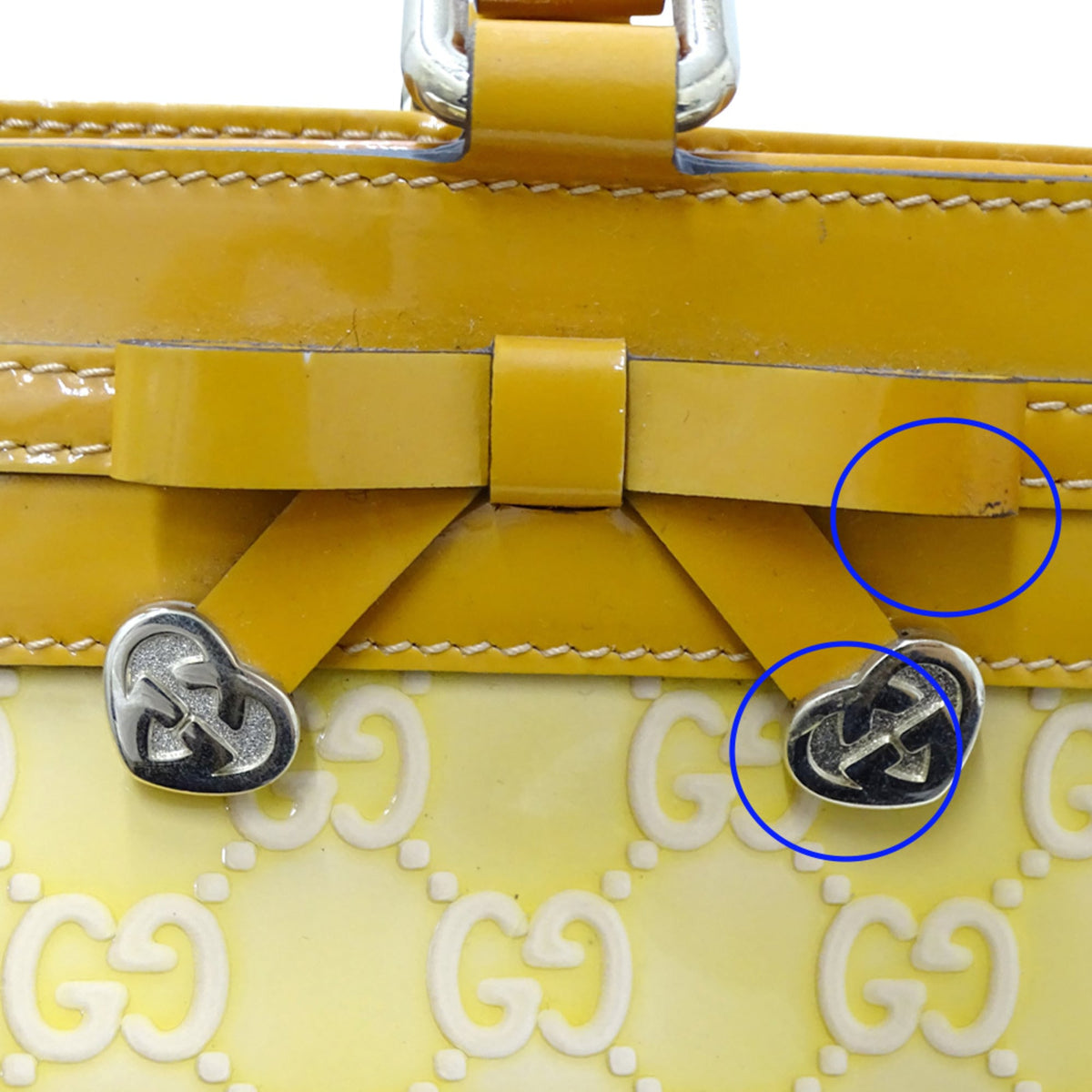 Gucci Beige Orange Yellow Leather Handbag Tote Bag (Pre-Owned)