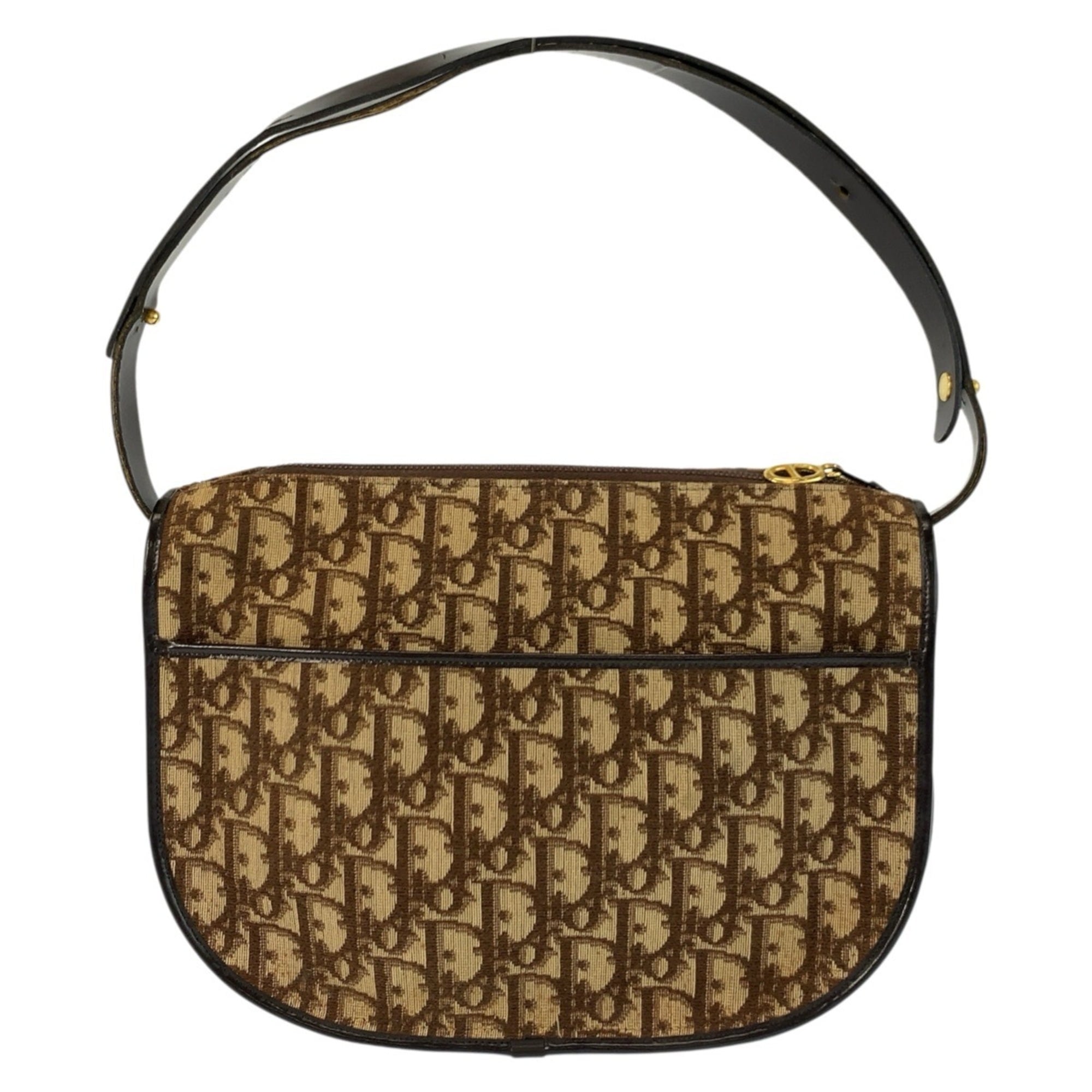 Christian Dior Brown Canvas Leather Handbag (Pre-Owned)