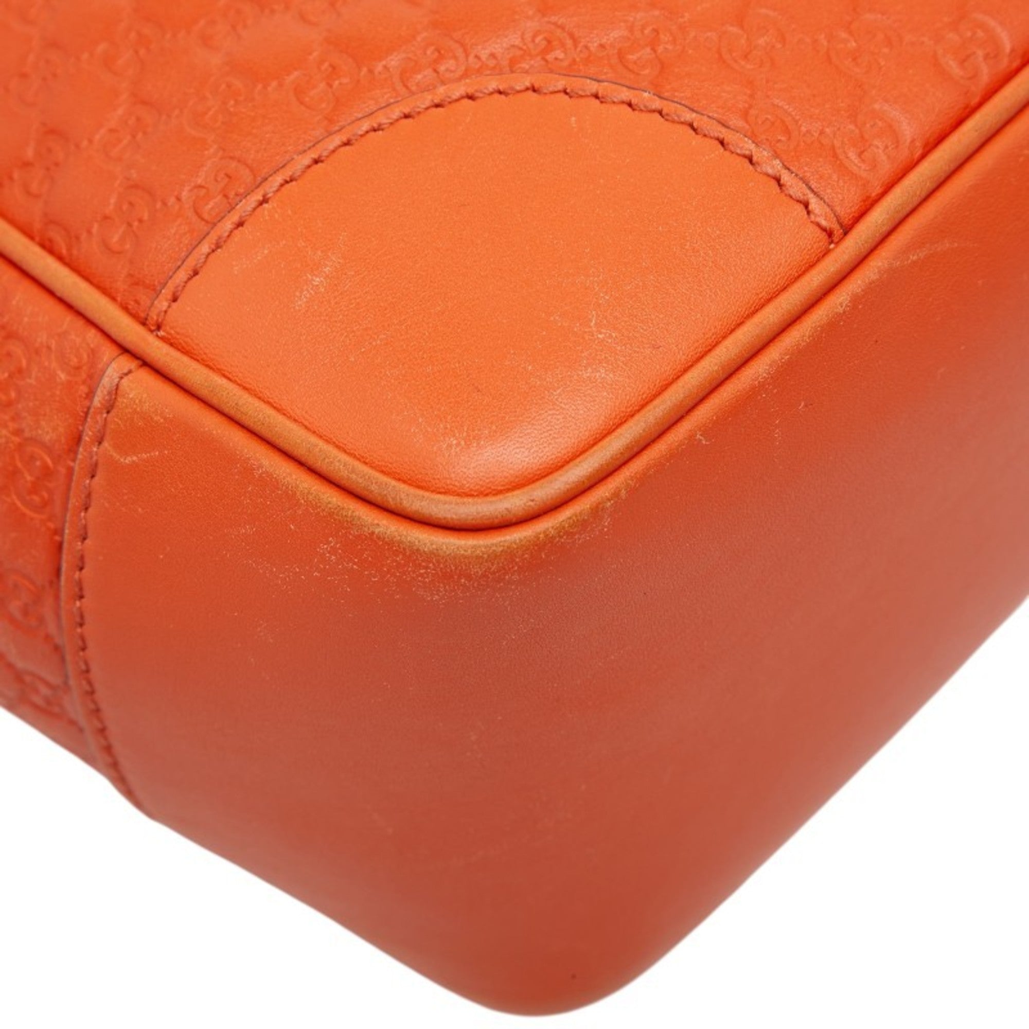 Gucci Microguccissima Orange Leather Handbag Shoulder Bag (Pre-Owned)