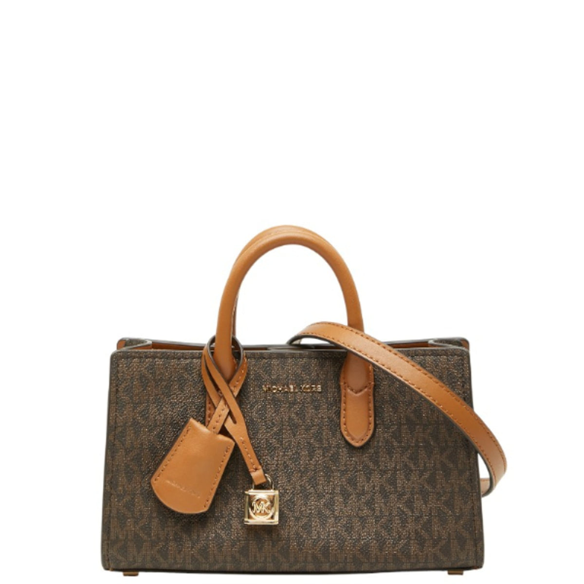 Michael Kors Brown Pvc Leather Handbag Shoulder Bag (Pre-Owned)