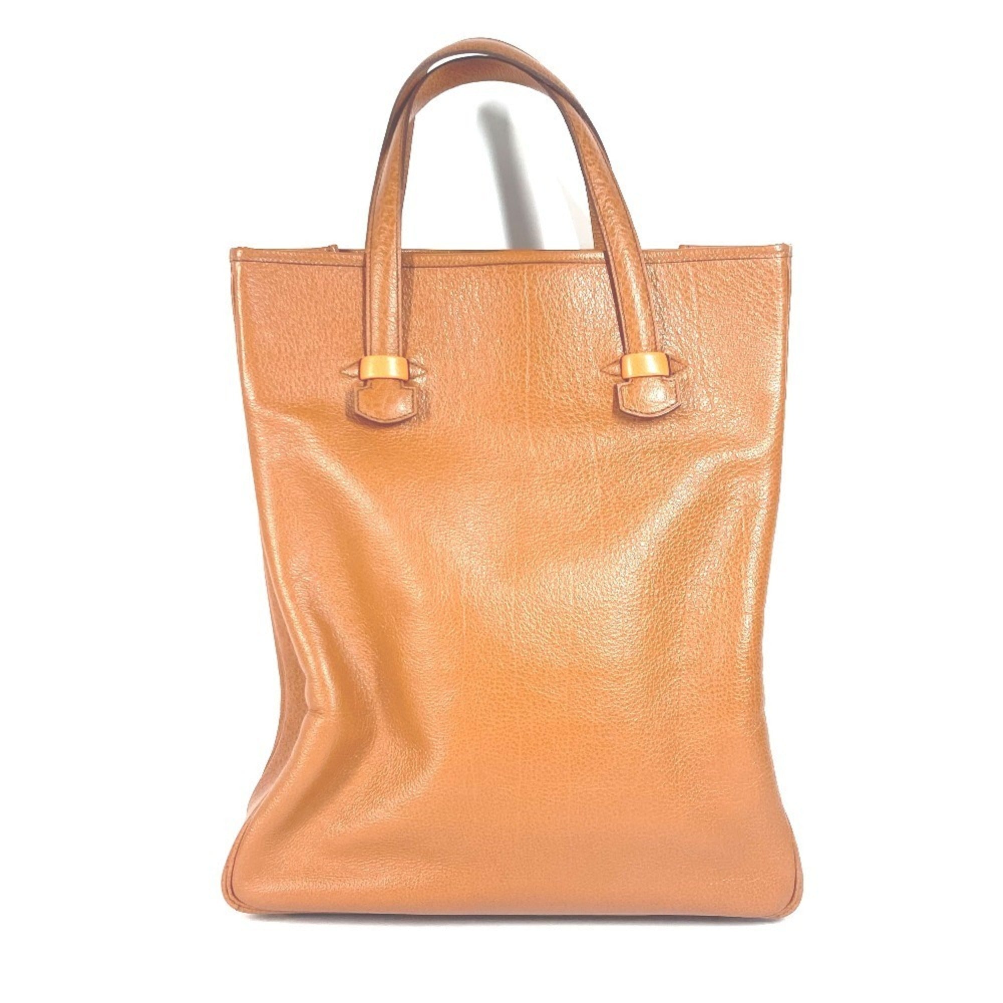 Hermes Galop Brown Leather Shoulder Bag Tote Bag (Pre-Owned)