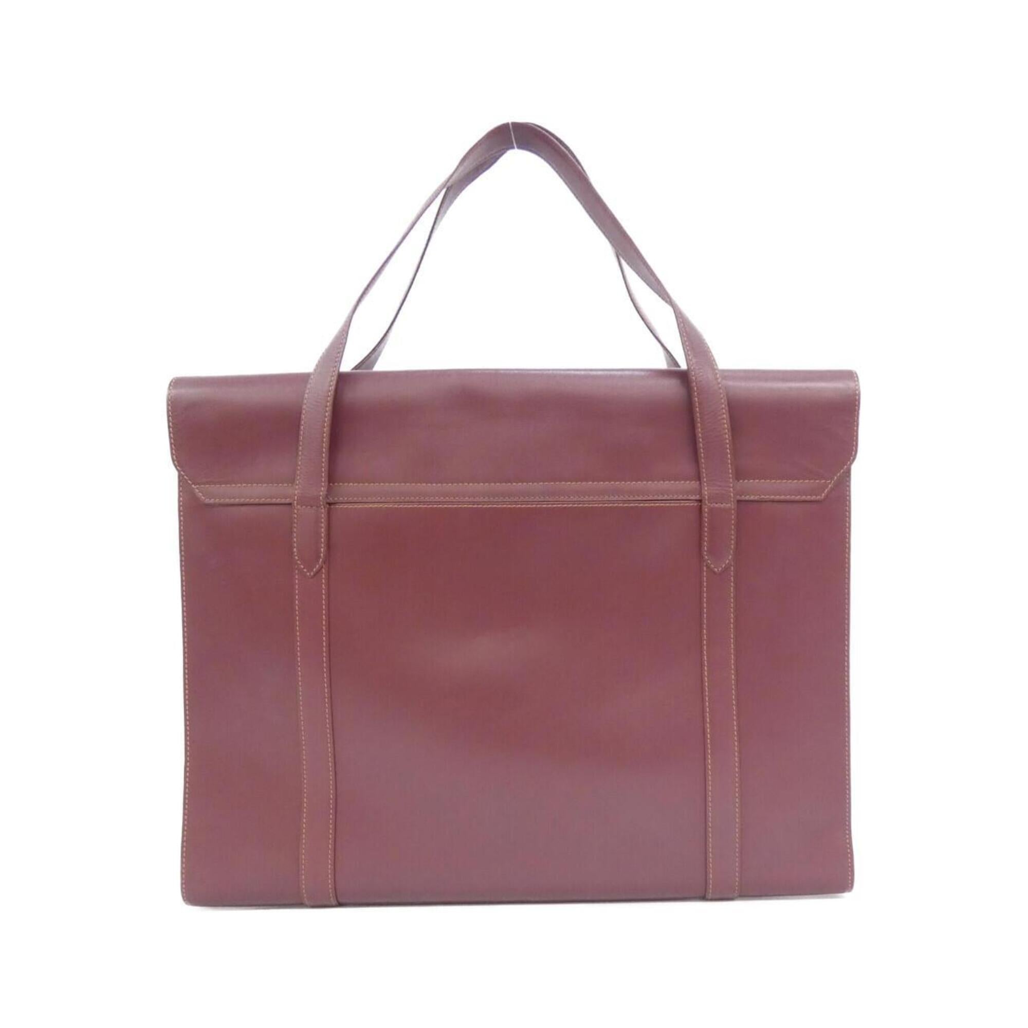 Cartier Bordeaux Leather Handbag (Pre-Owned)