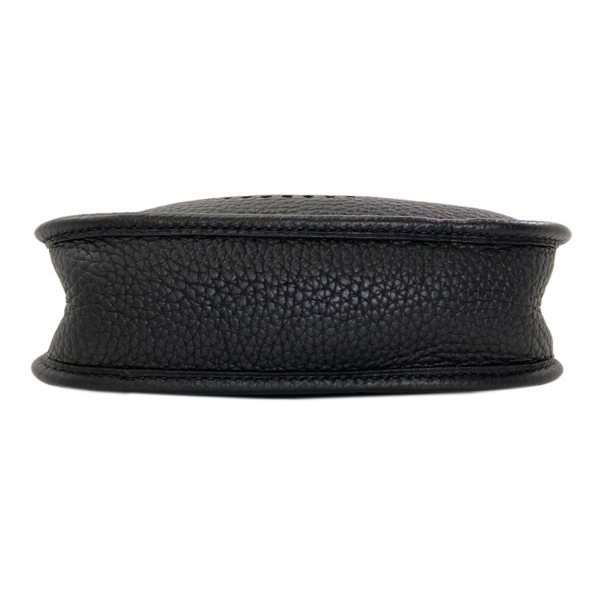 Hermes Black Taurillon Clemence Leather Shoulder Bag (Pre-Owned)