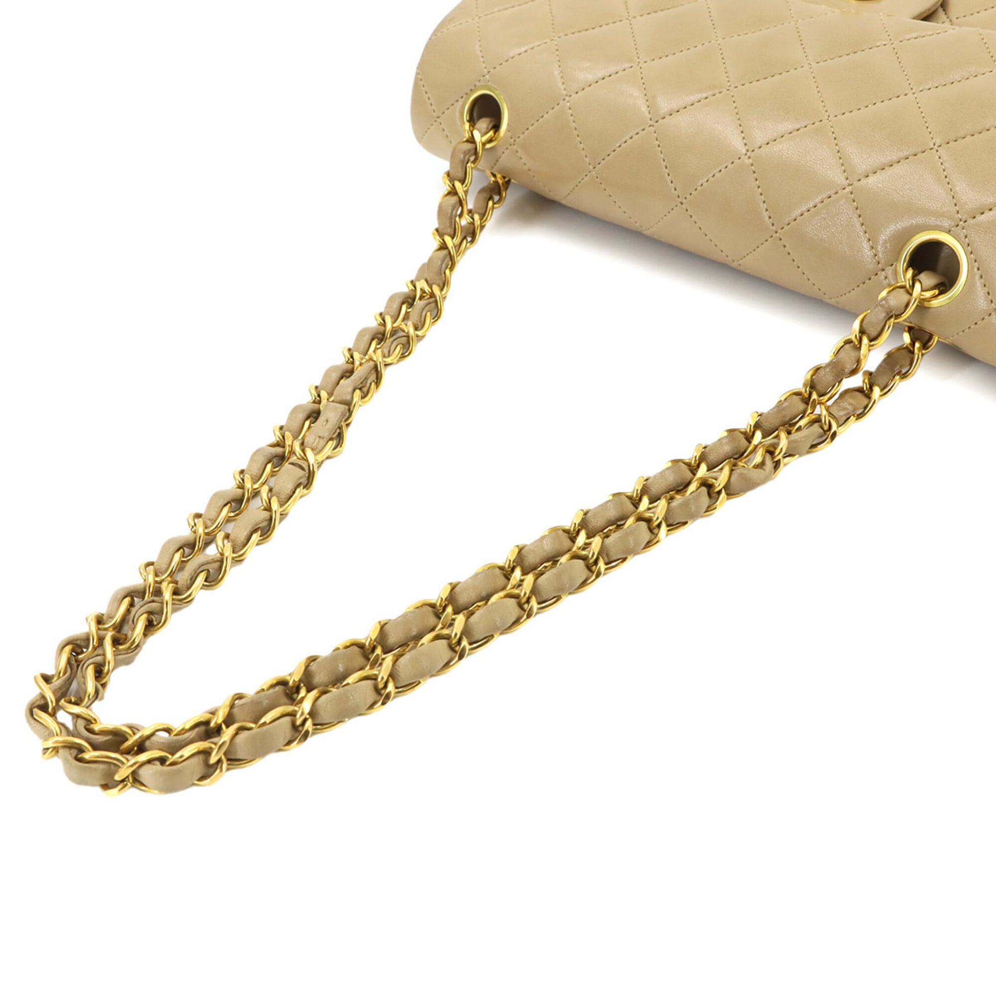 Chanel Beige Leather Shoulder Bag (Pre-Owned)