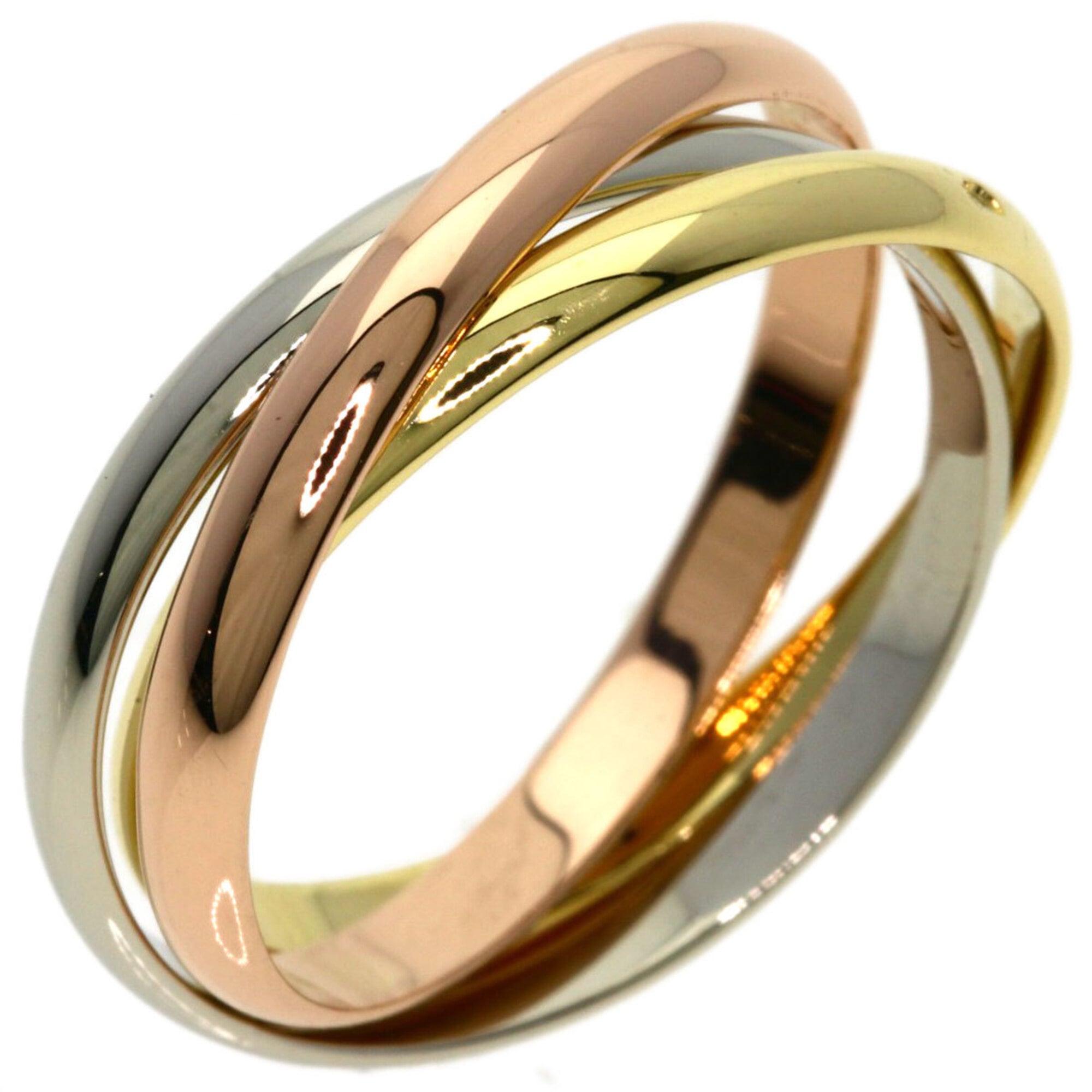 Cartier Yellow Gold (18K) White Gold (18K) Band Ring (Pre-Owned)