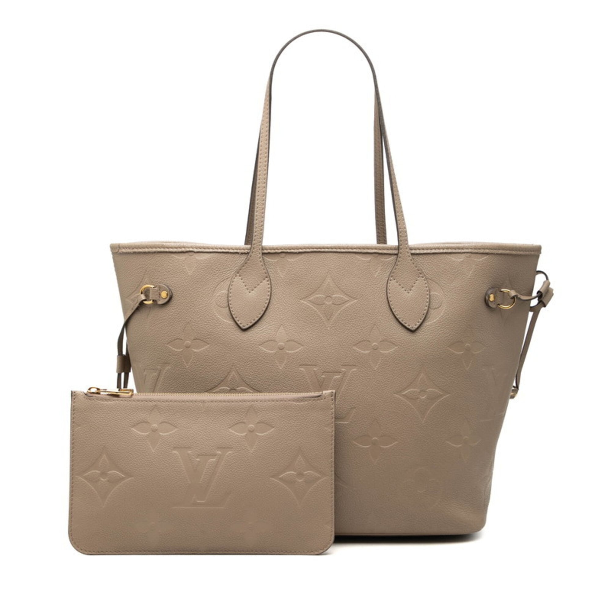 Louis Vuitton Grayish Tourterelle Leather Handbag Tote Bag (Pre-Owned)