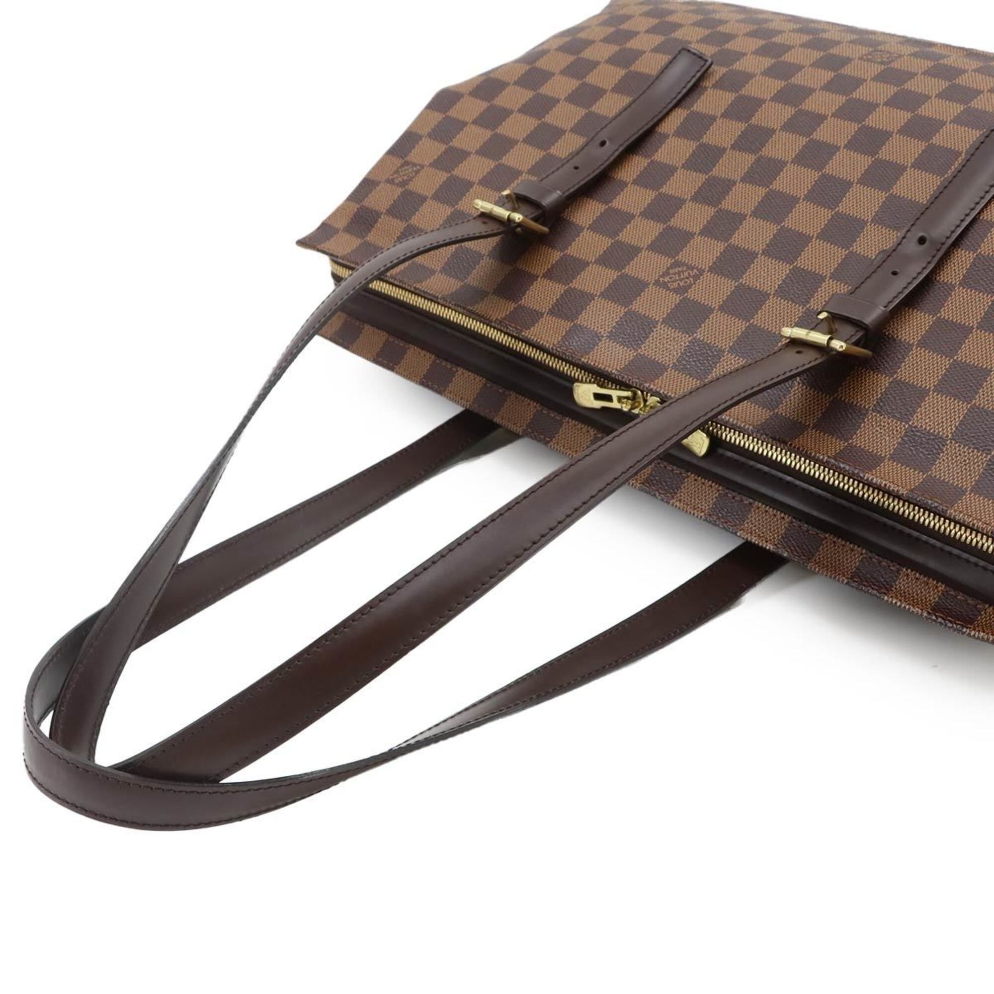 Louis Vuitton Damier Ebene Damier Canvas Handbag Tote Bag (Pre-Owned)