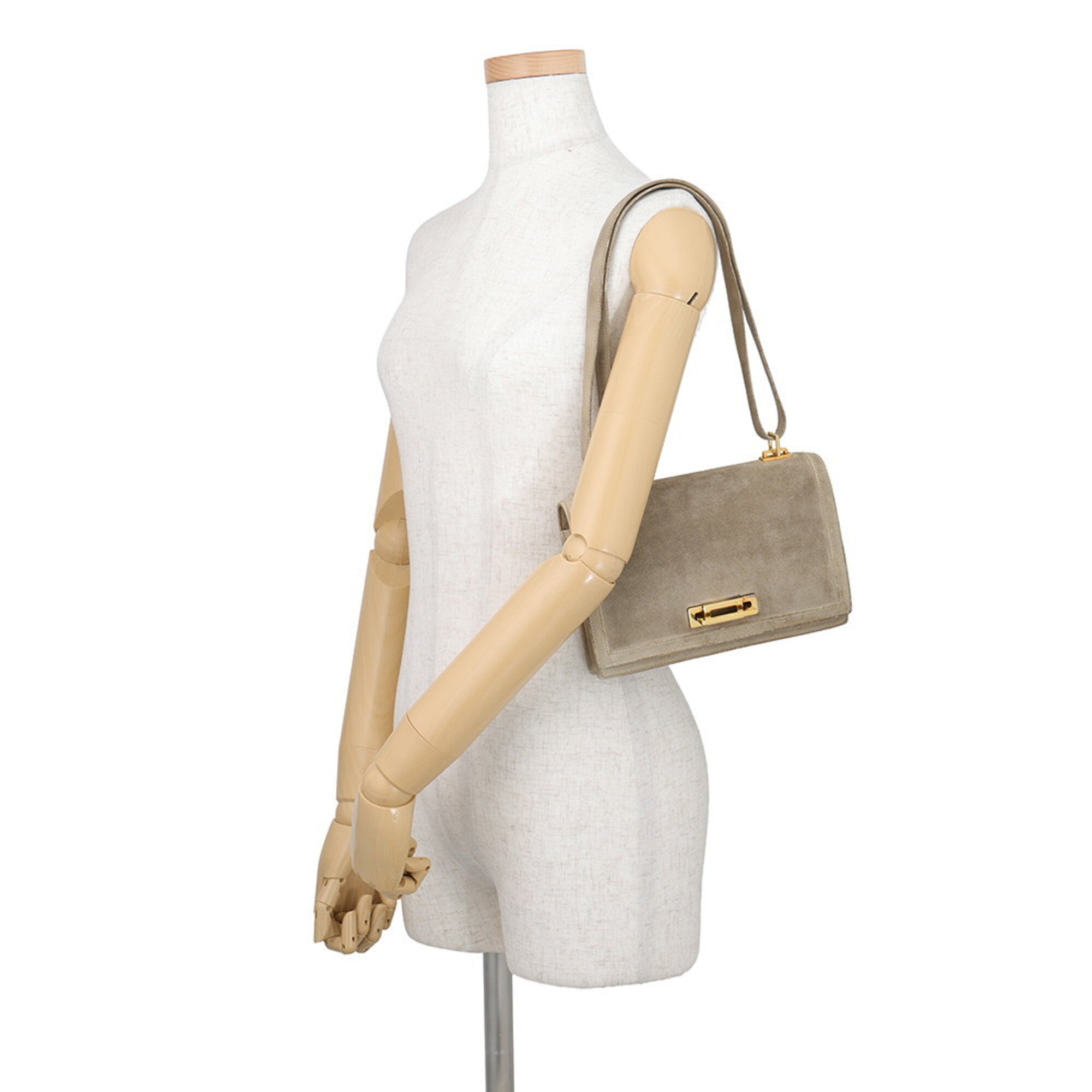 Hermes Kara Beige Handbag Shoulder Bag (Pre-Owned)