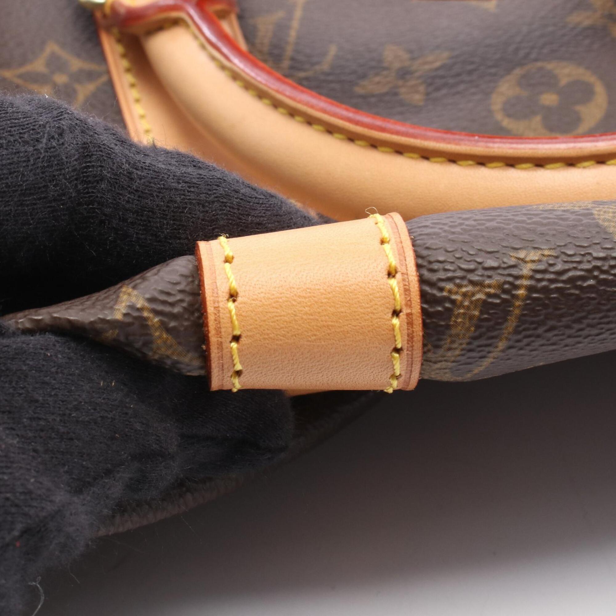 Louis Vuitton Brown Pvc Coated Canvas Leather Boston Bag (Pre-Owned)