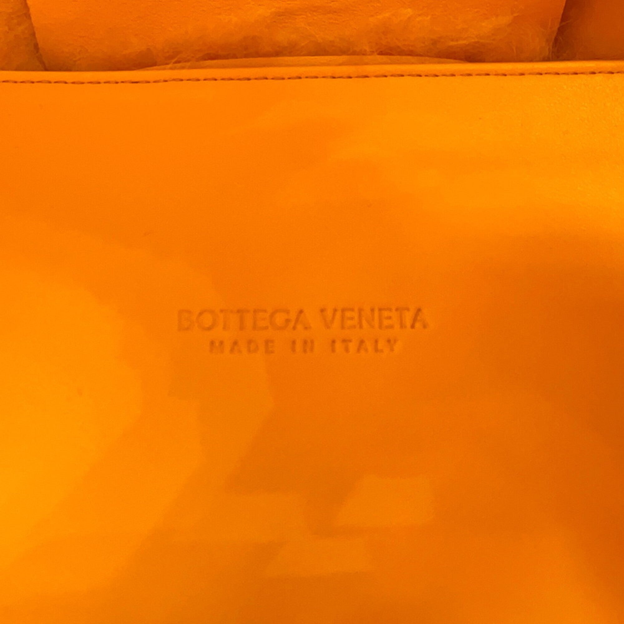 Bottega Veneta Yellow Leather Handbag Pouch (Pre-Owned)