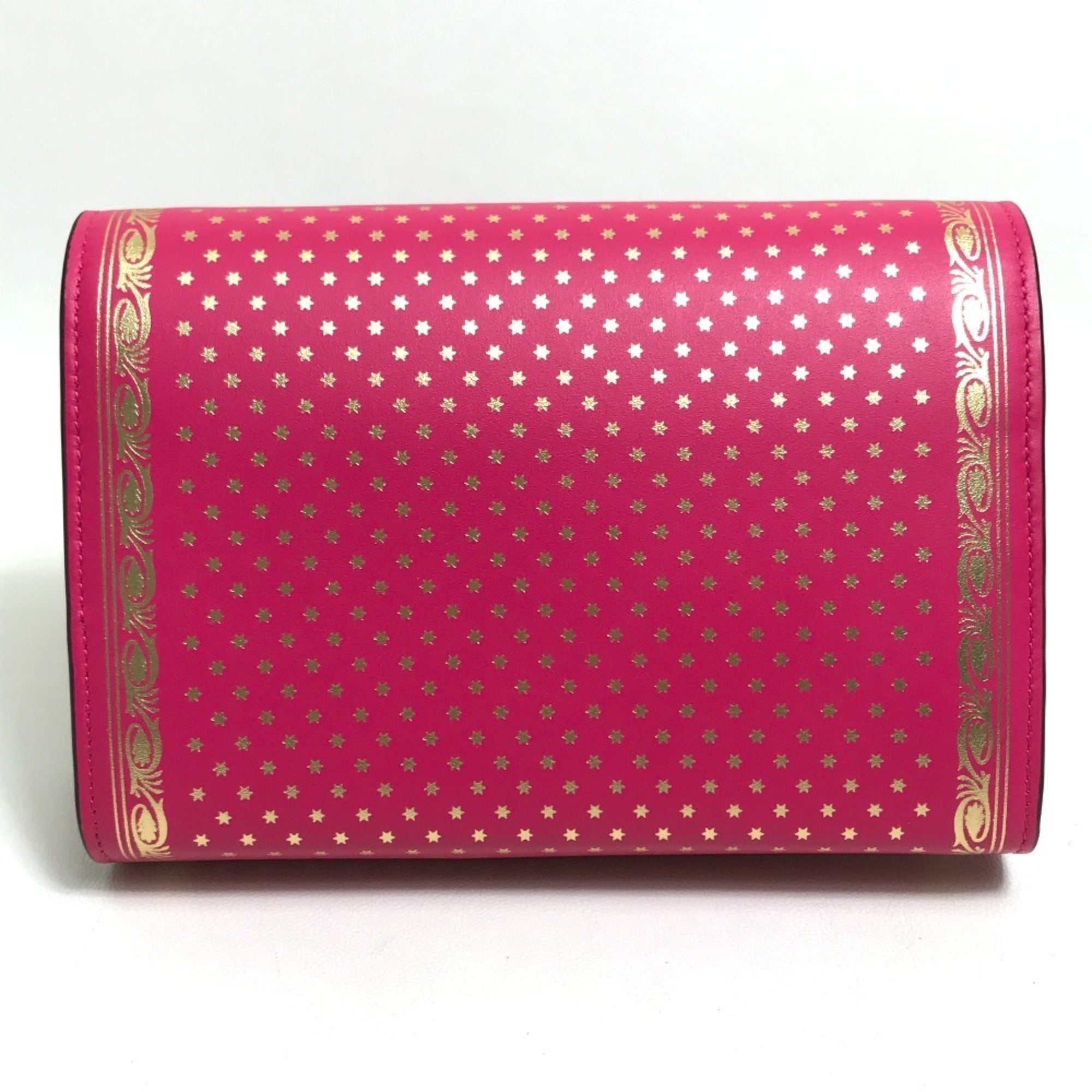 Gucci Pink Leather Chain/Shoulder Wallet (Pre-Owned)