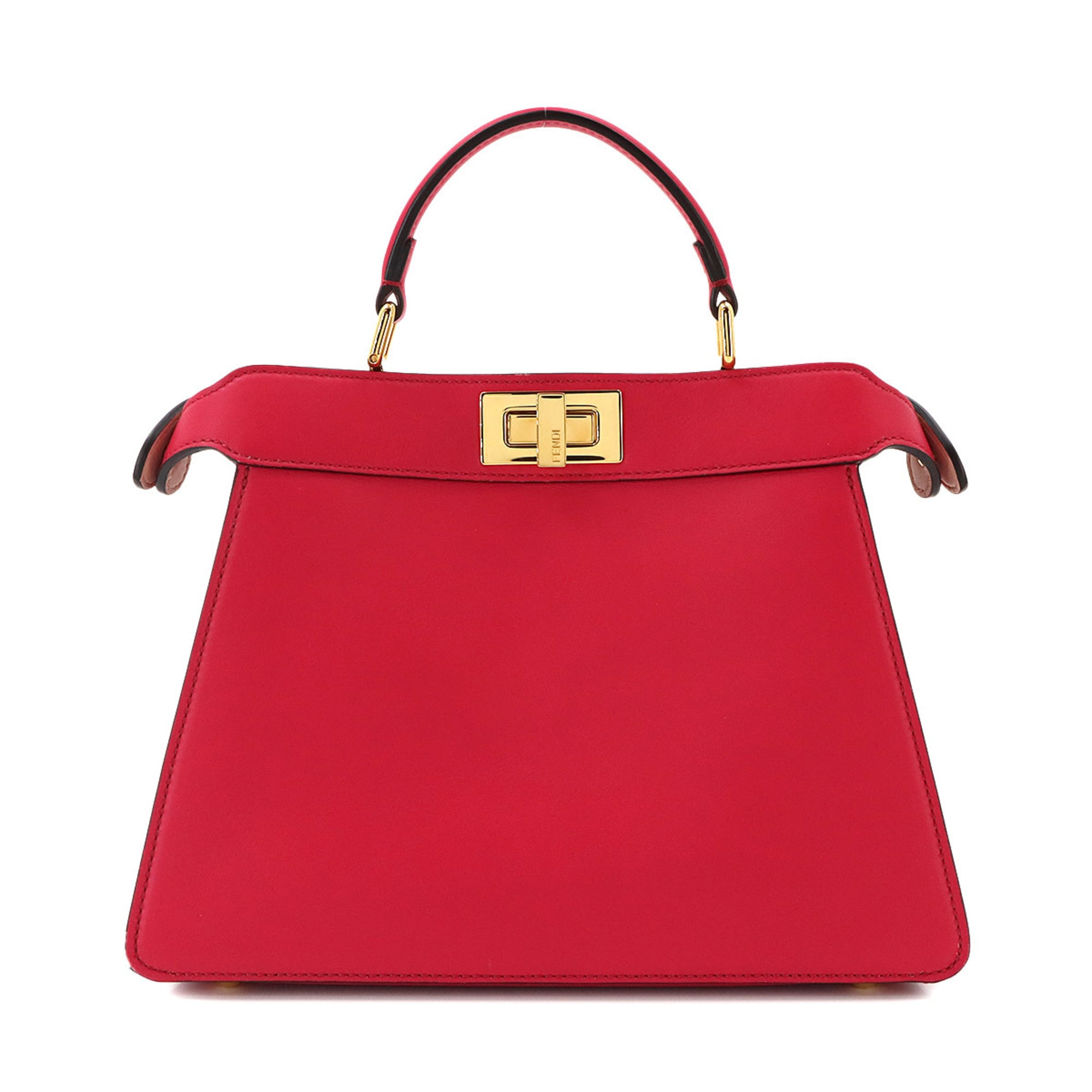Fendi Peekaboo Pink Leather Handbag (Pre-Owned)