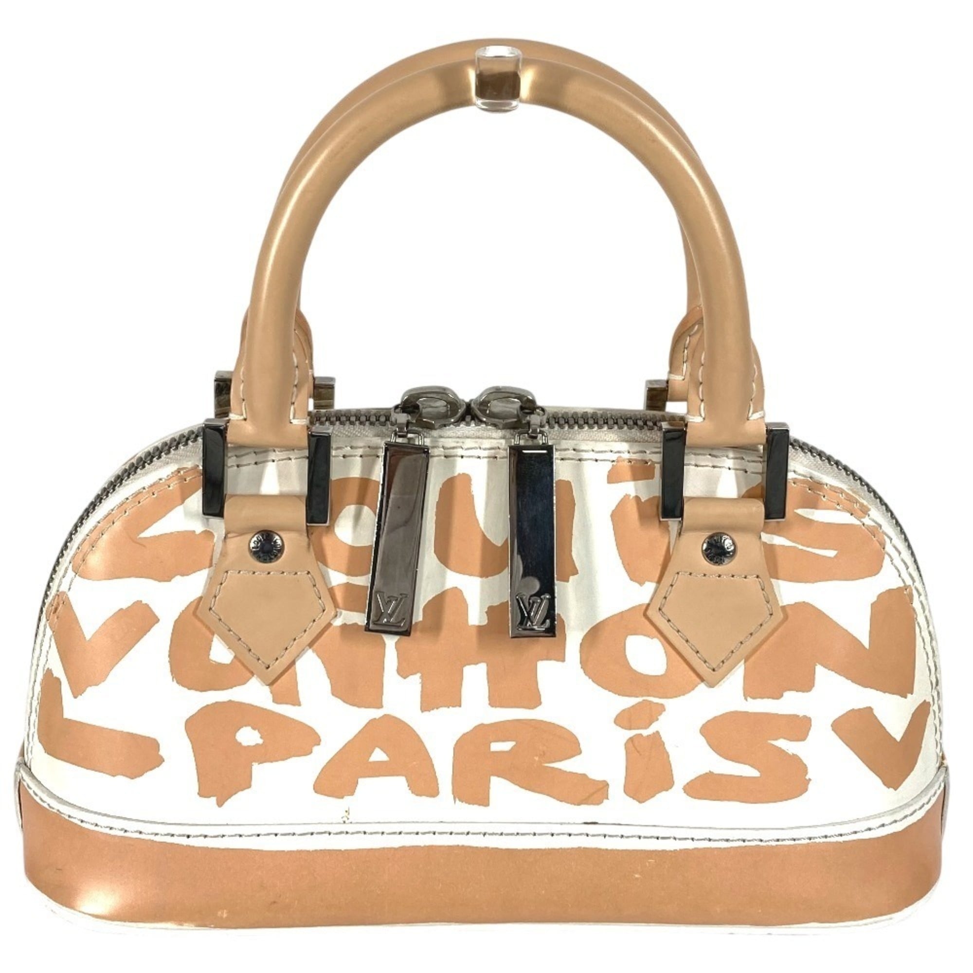 Louis Vuitton Monogram Graffiti Beige White Monogram Graffiti Handbag (Pre-Owned)