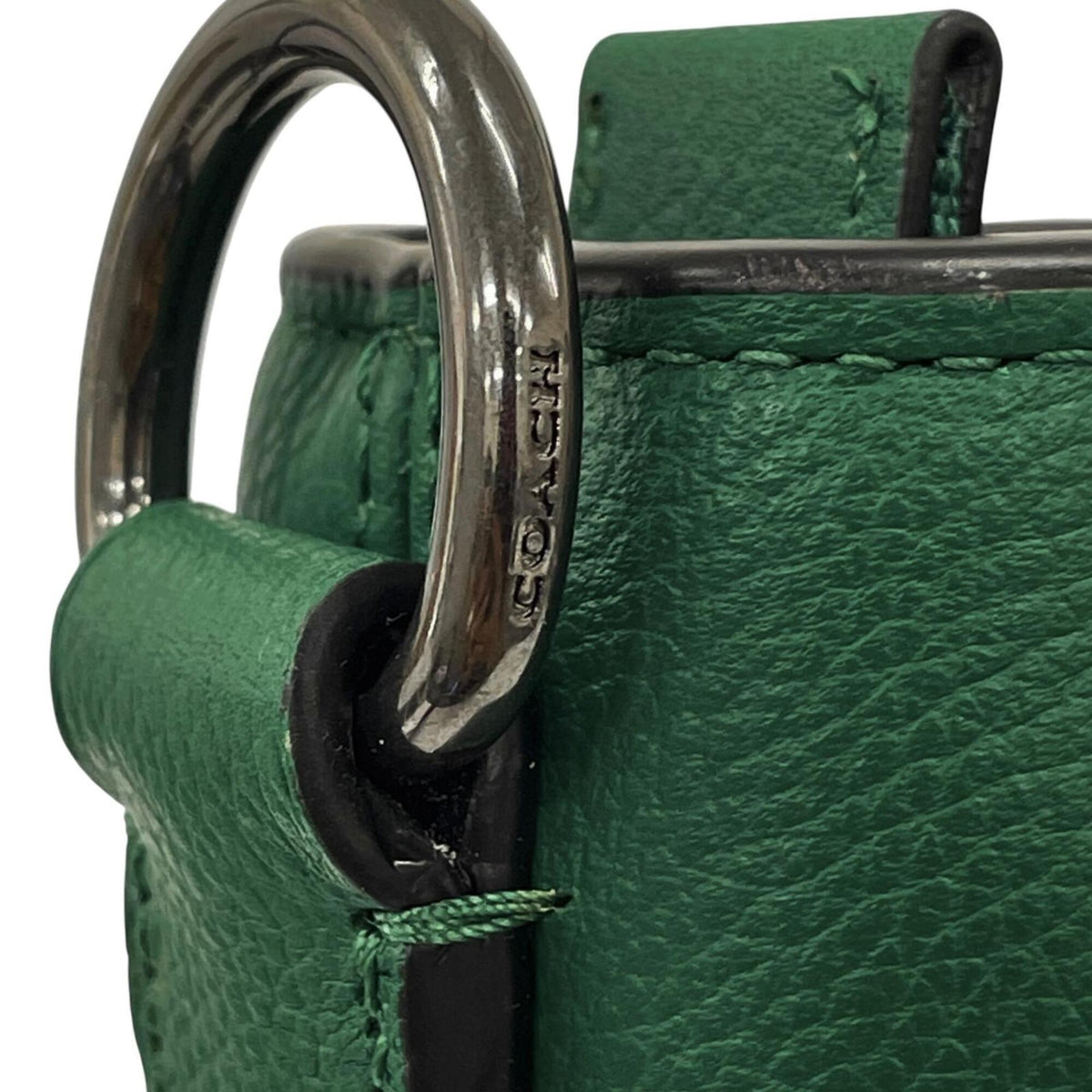 Coach Green Leather Tote Bag (Pre-Owned)