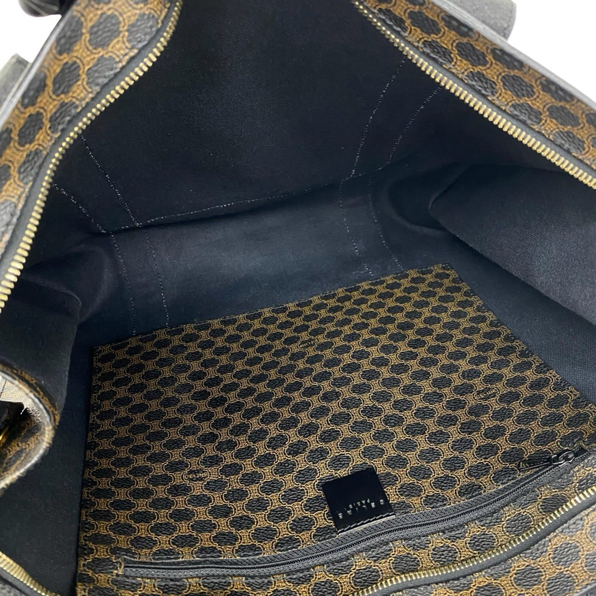 Celine Black Brown Pvc Leather Handbag Tote Bag (Pre-Owned)