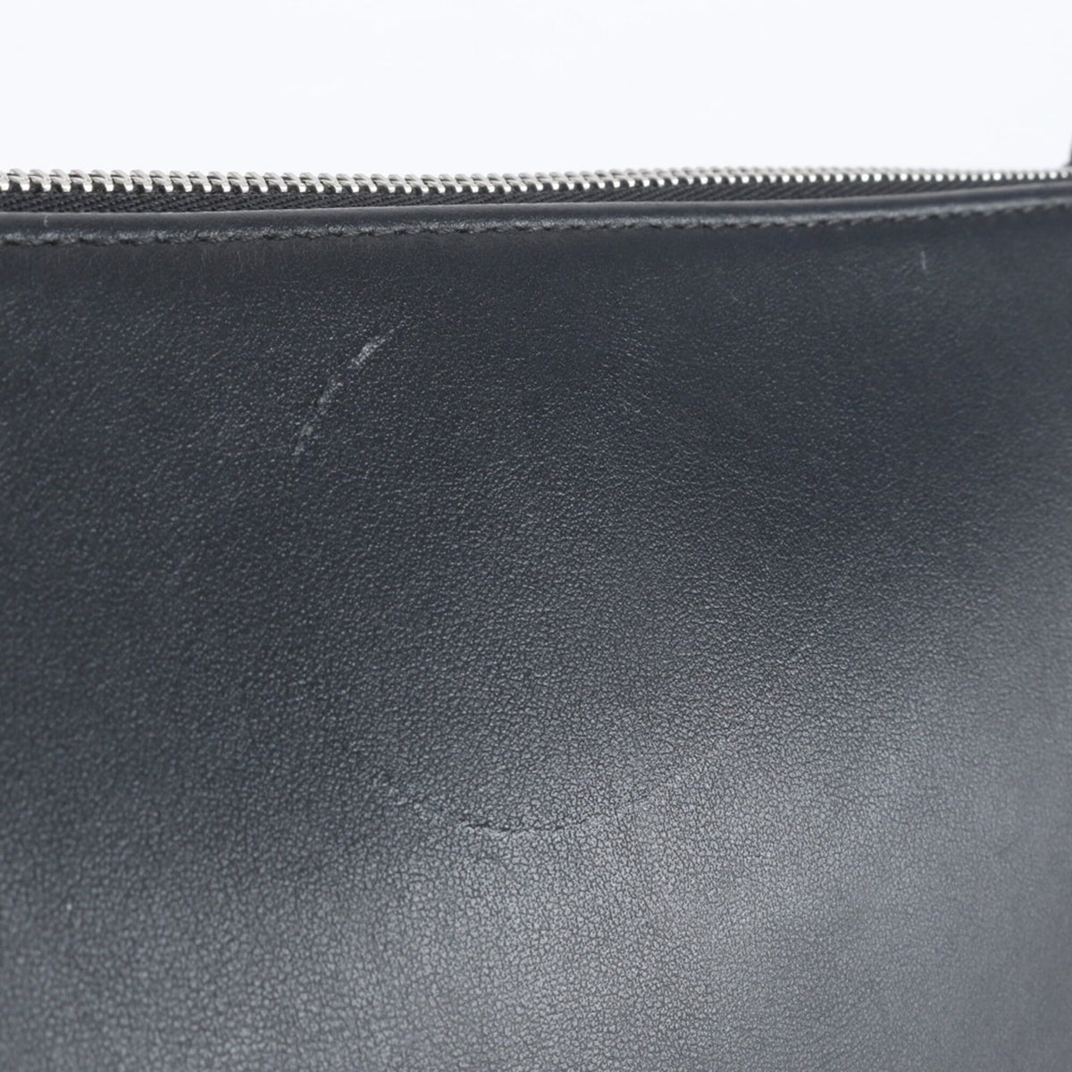 Jimmy Choo Black White Leather Clutch Bag Pouch (Pre-Owned)