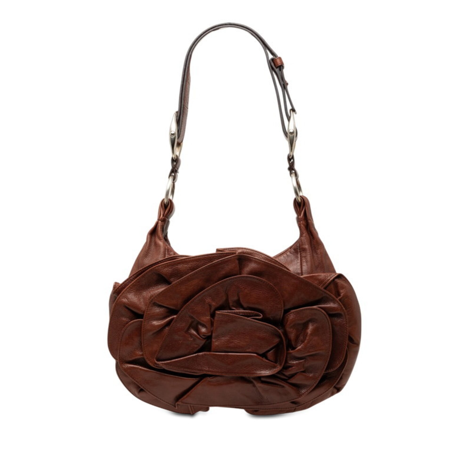 Saint Laurent Brown Leather Shoulder Bag (Pre-Owned)