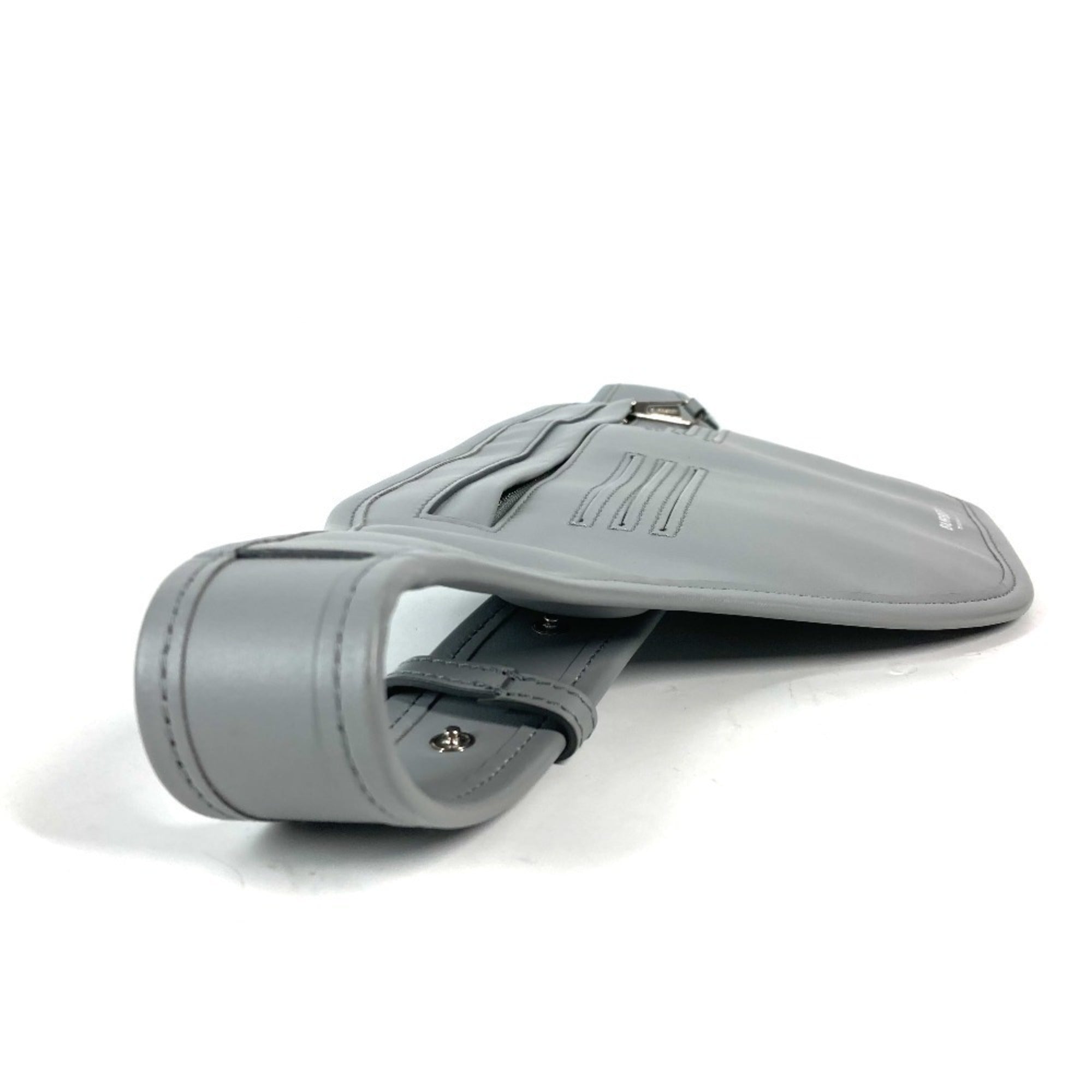 Burberry Gray Leather Fanny Pack (Pre-Owned)