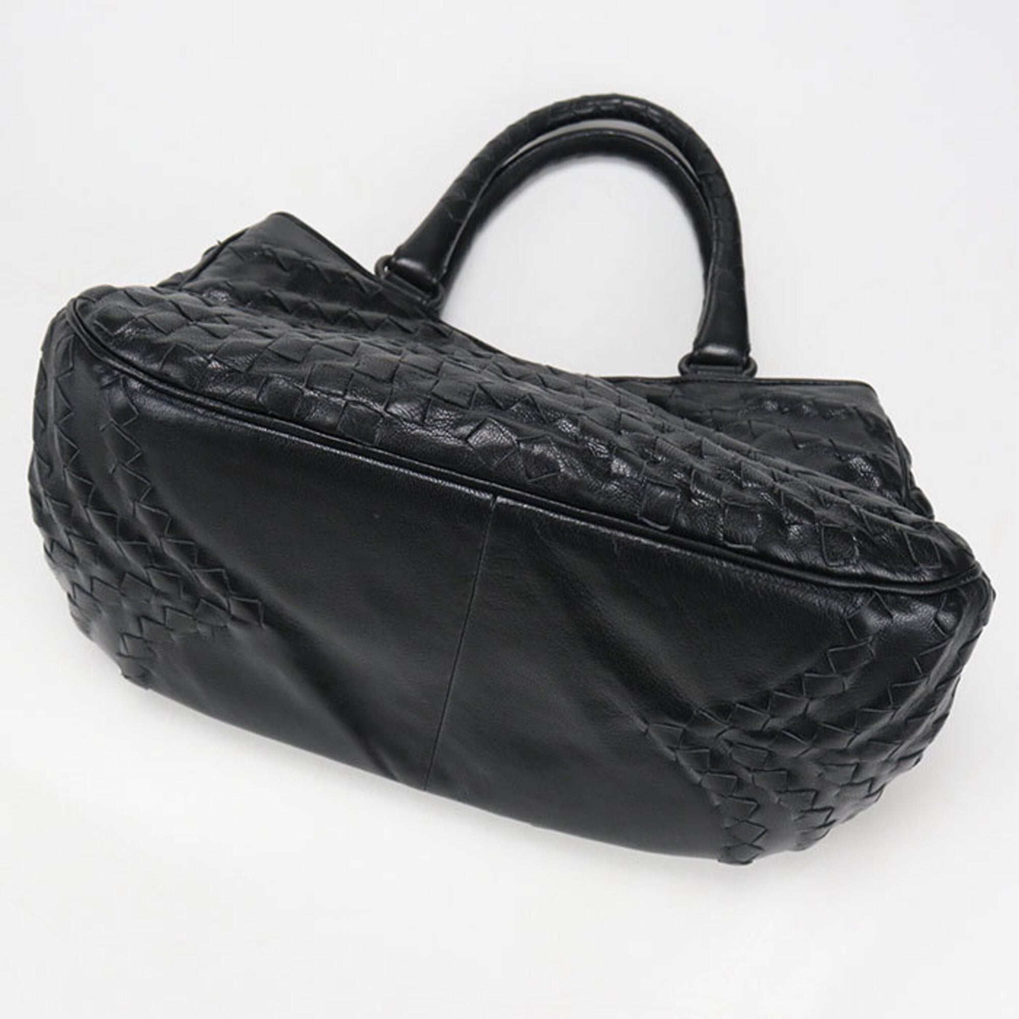 Bottega Veneta Black Leather Handbag (Pre-Owned)