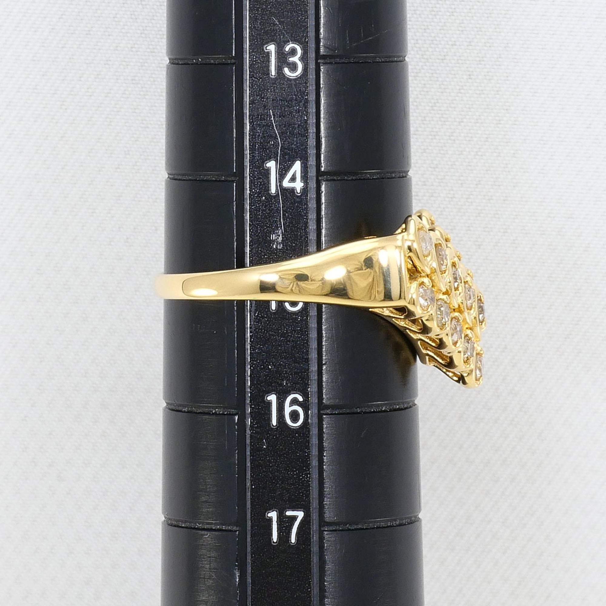 Unbranded Brown Yellow Gold Yellow Gold (18K) Band Ring (Pre-Owned)