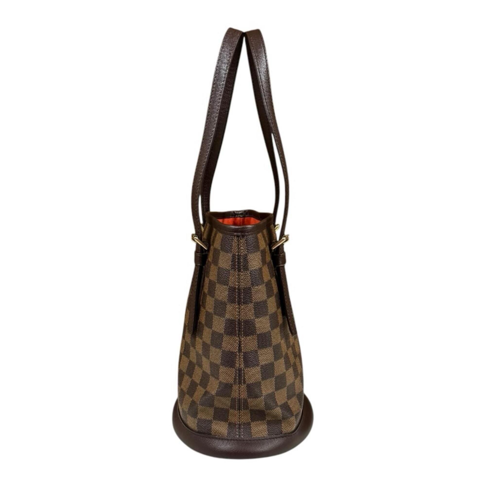 Louis Vuitton Damier Brown Damier Canvas Handbag Pouch Shoulder Bag (Pre-Owned)