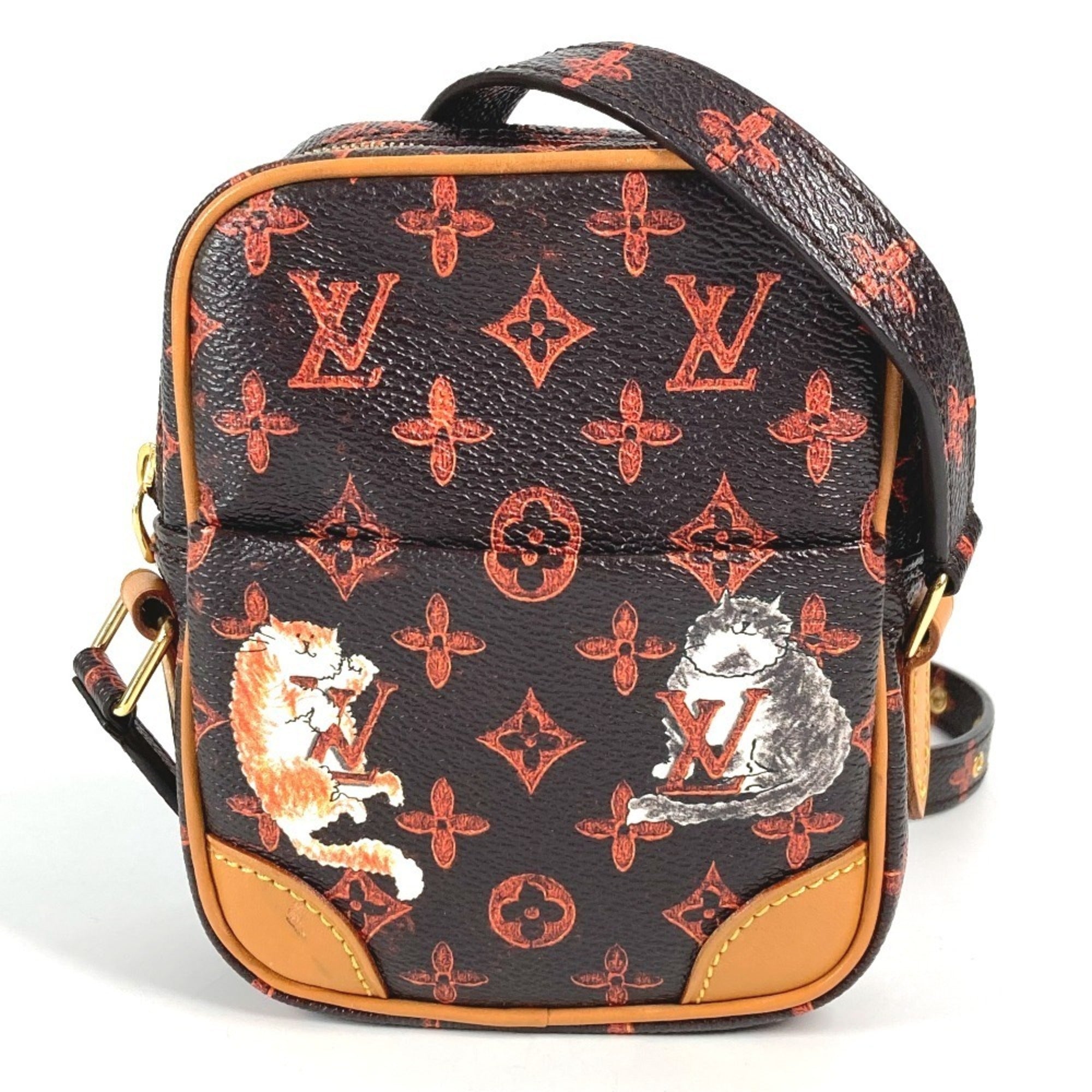 Louis Vuitton Brown Monogram Orange Monogram Pochette Shoulder Bag (Pre-Owned)