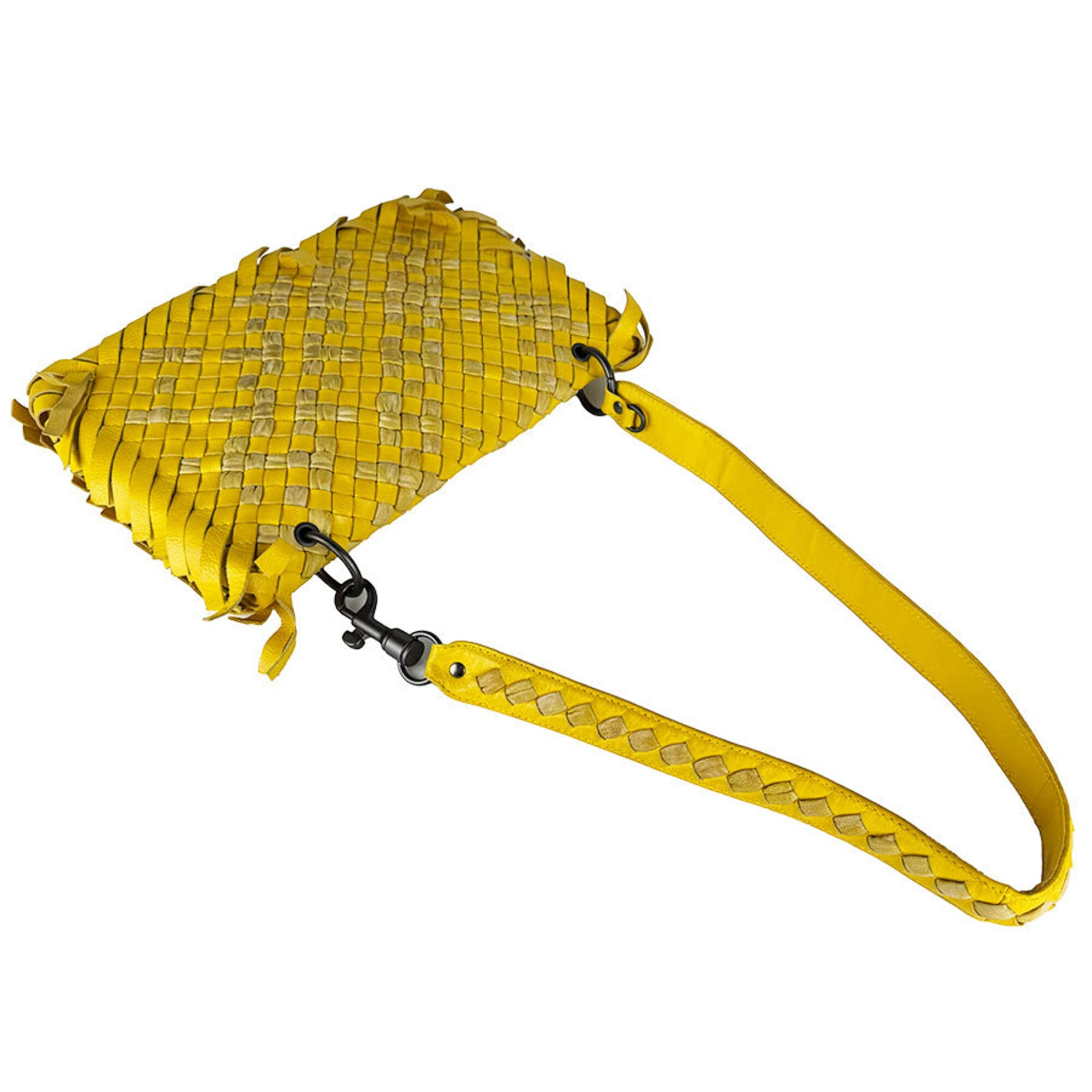 Bottega Veneta Yellow Intrecciato Shoulder Bag (Pre-Owned)