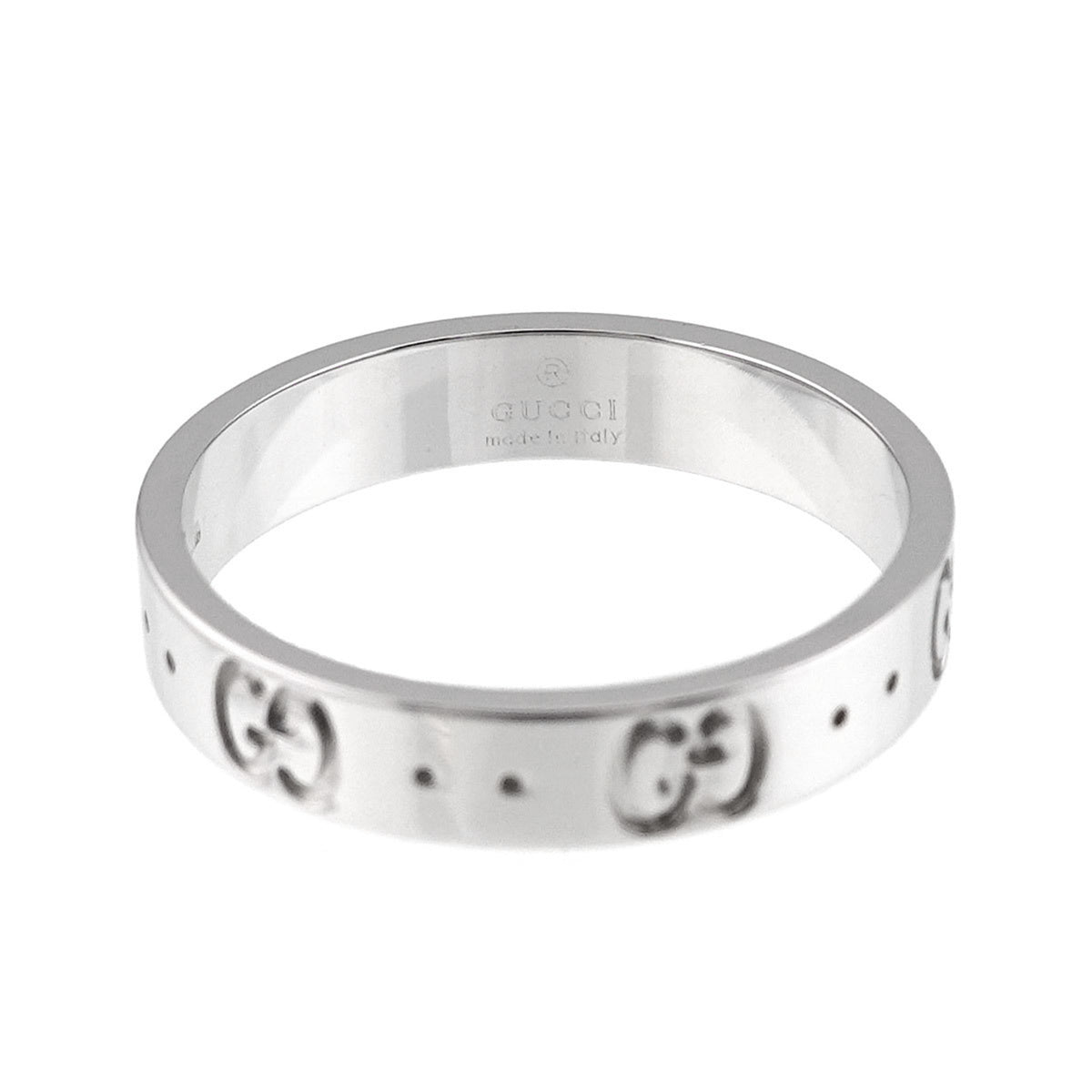 Gucci White Gold (18K) Band Ring (Pre-Owned)