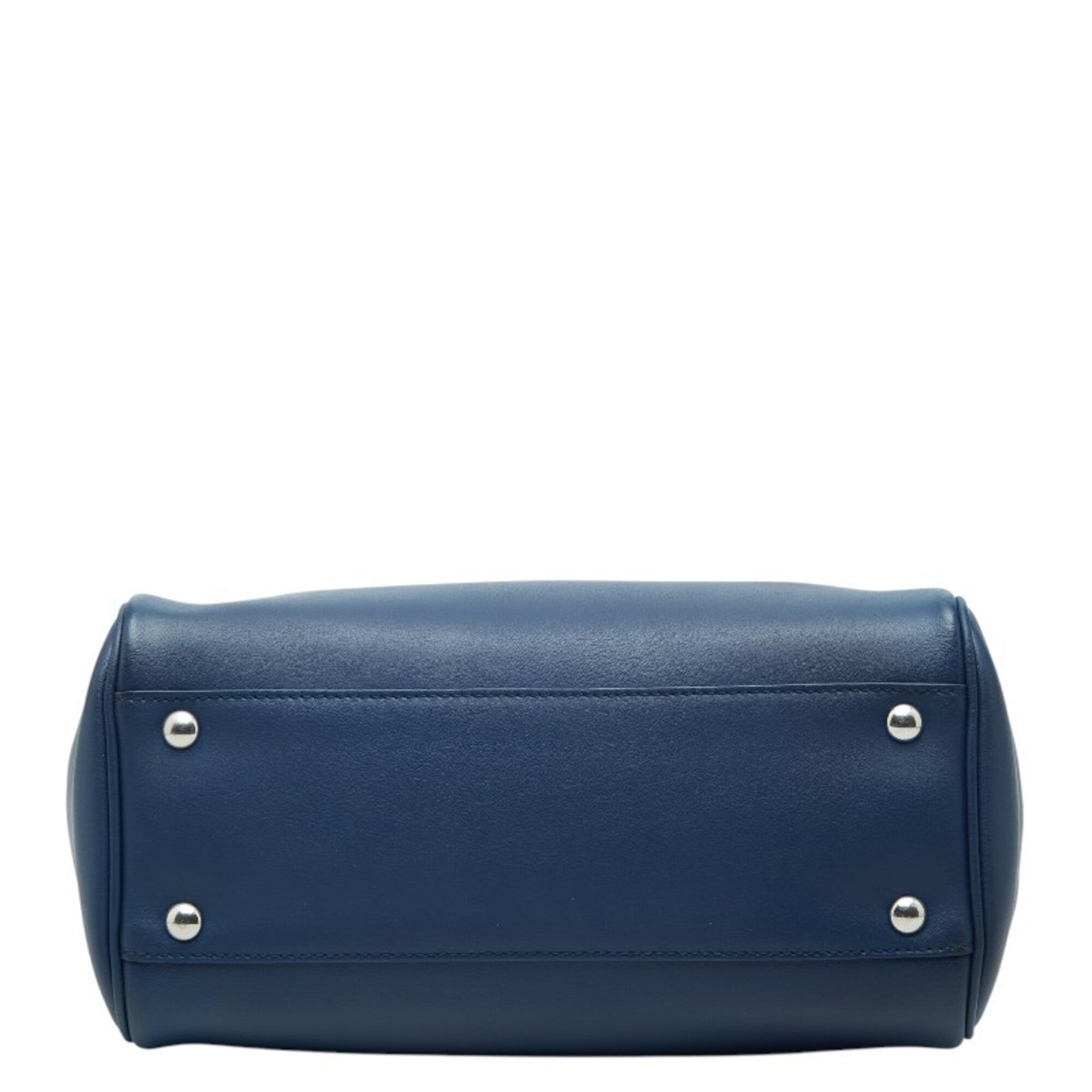 Salvatore Ferragamo Blue Leather Handbag Shoulder Bag (Pre-Owned)