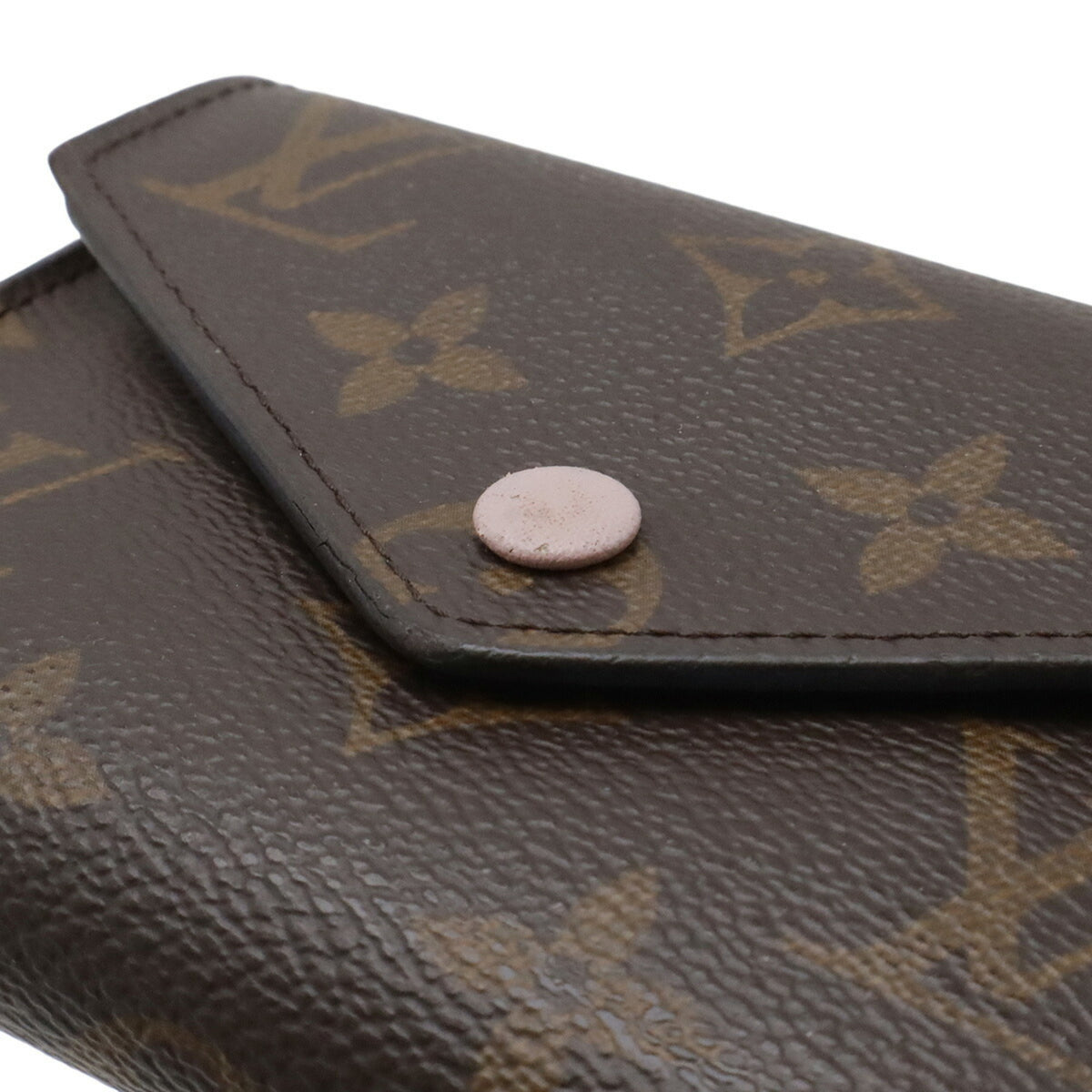 Louis Vuitton Monogram Pink Rose Ballerine White Monogram Wallet (Tri-Fold) (Pre-Owned)