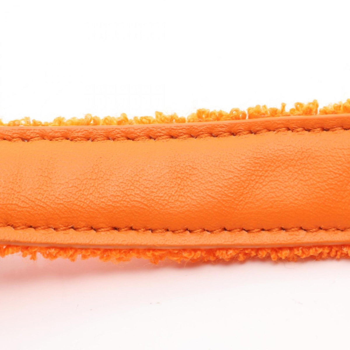 Burberry Orange Pile Fabric Handbag Shoulder Bag (Pre-Owned)