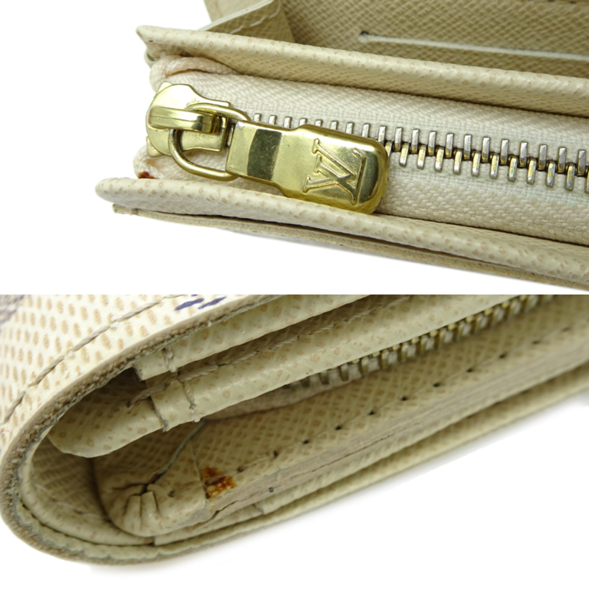 Louis Vuitton White Damier Azur Wallet (Bi-Fold) (Pre-Owned)