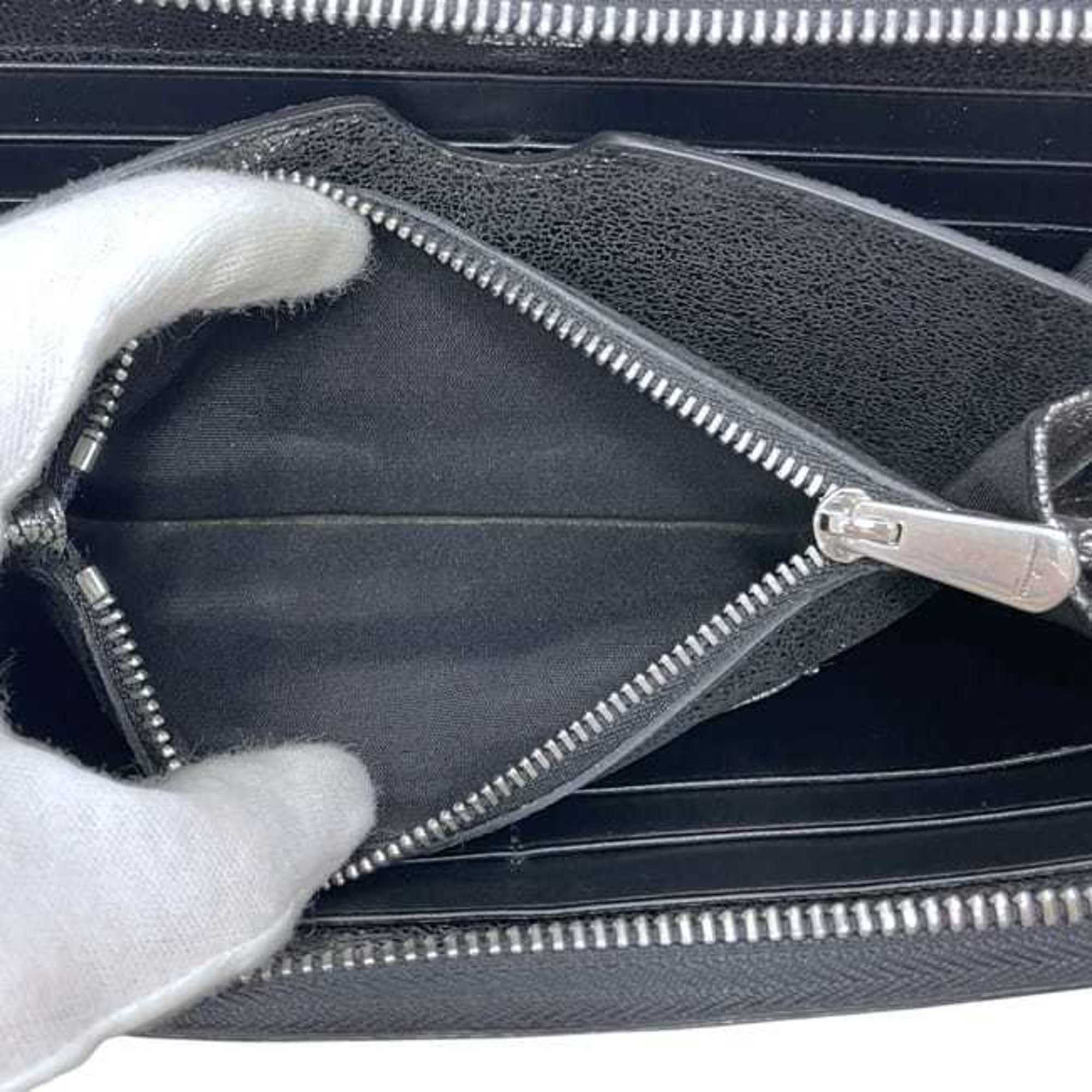 Salvatore Ferragamo Silver Metallic Leather Long Wallet (Bi-Fold) (Pre-Owned)