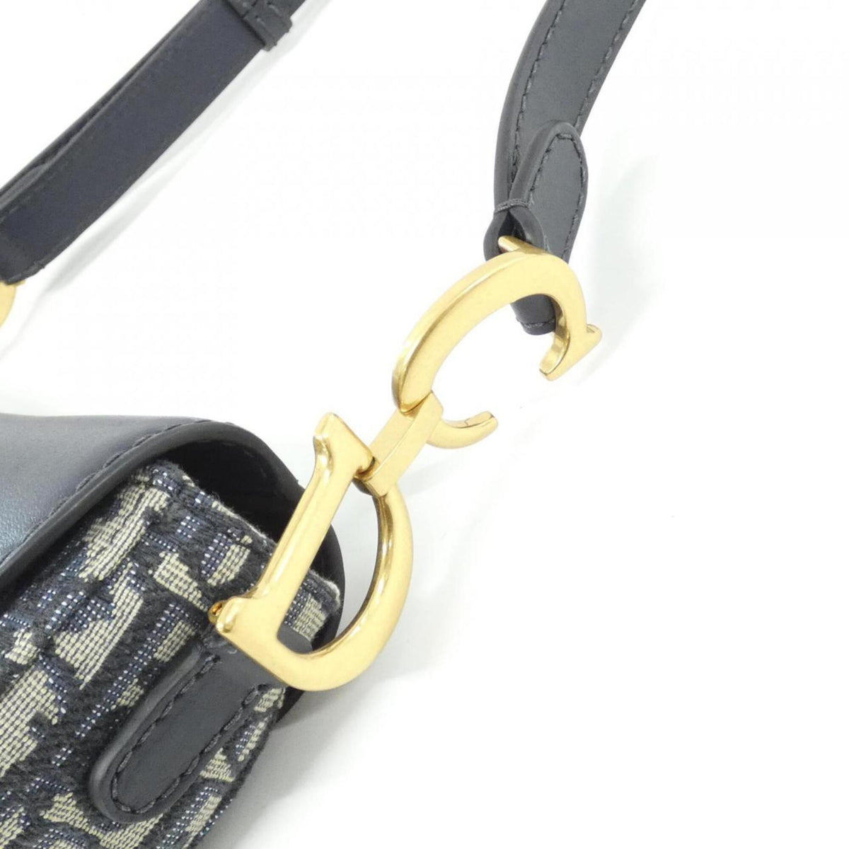 Christian Dior Blue Canvas Leather Shoulder Bag (Pre-Owned)