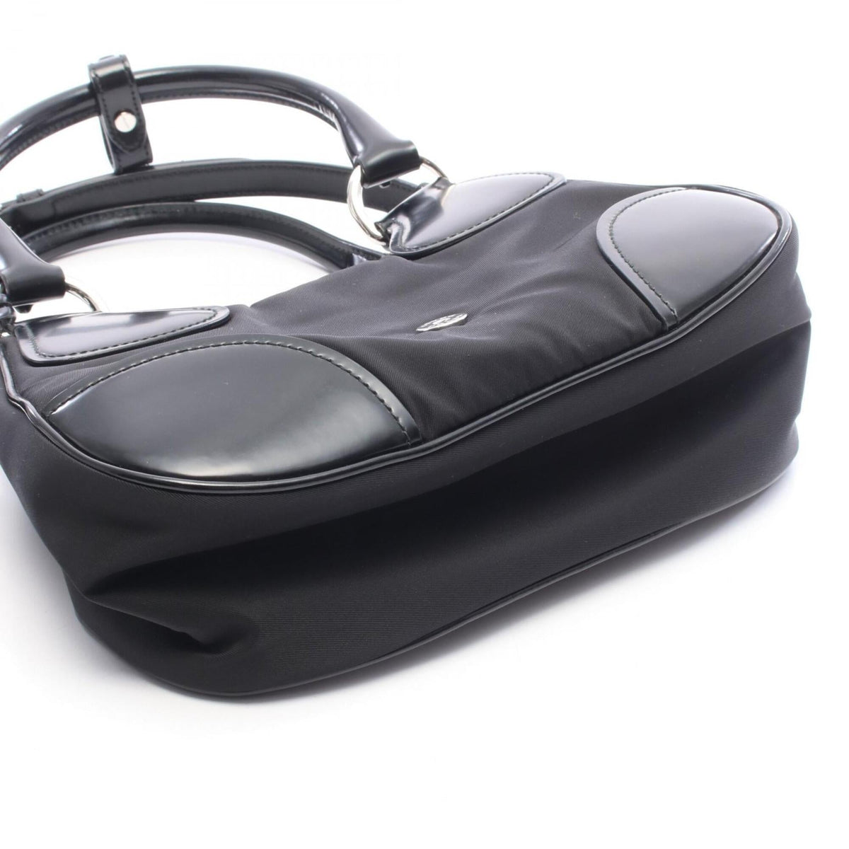 Prada Black Nylon Leather Handbag (Pre-Owned)